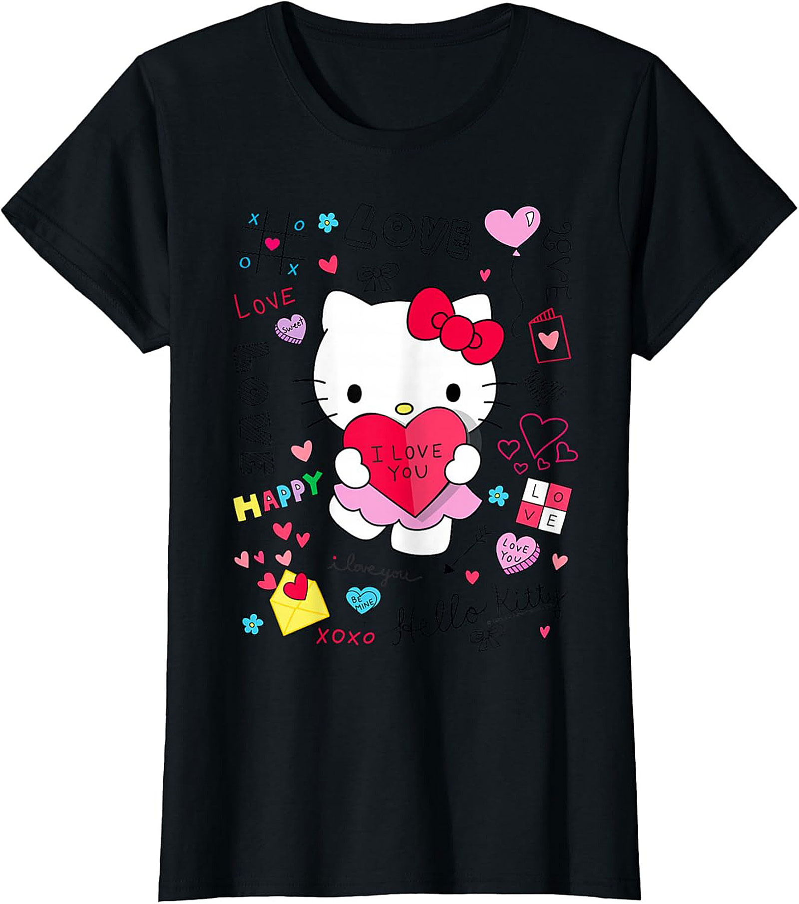Hello Love Heart T-Shirt Cute Kawaii Graphic Tee