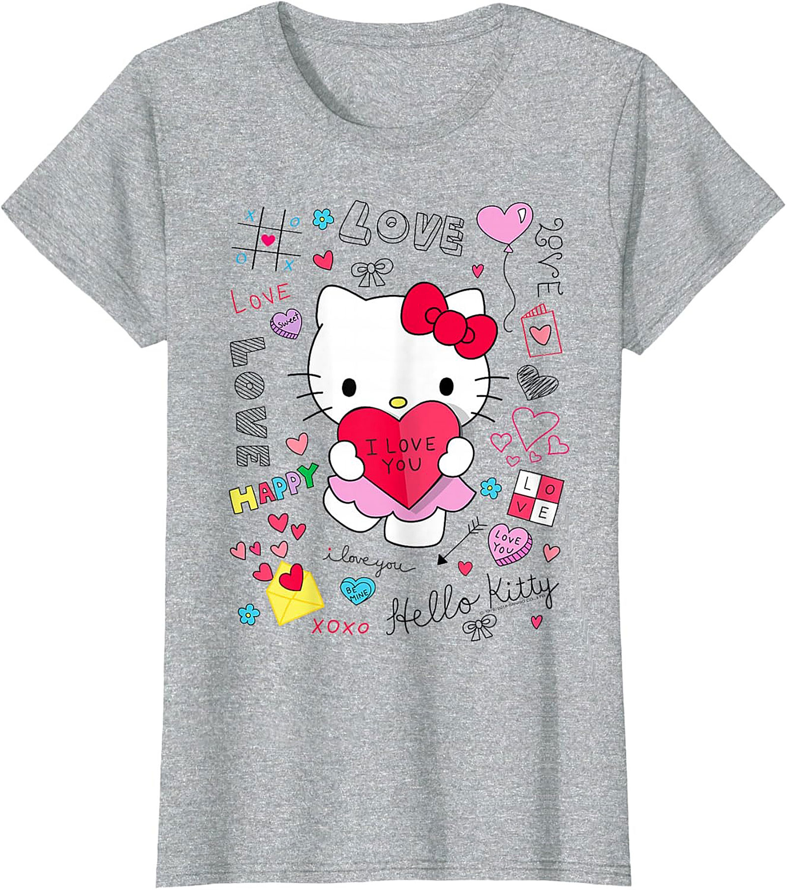 Hello Love Heart T-Shirt Cute Kawaii Graphic Tee