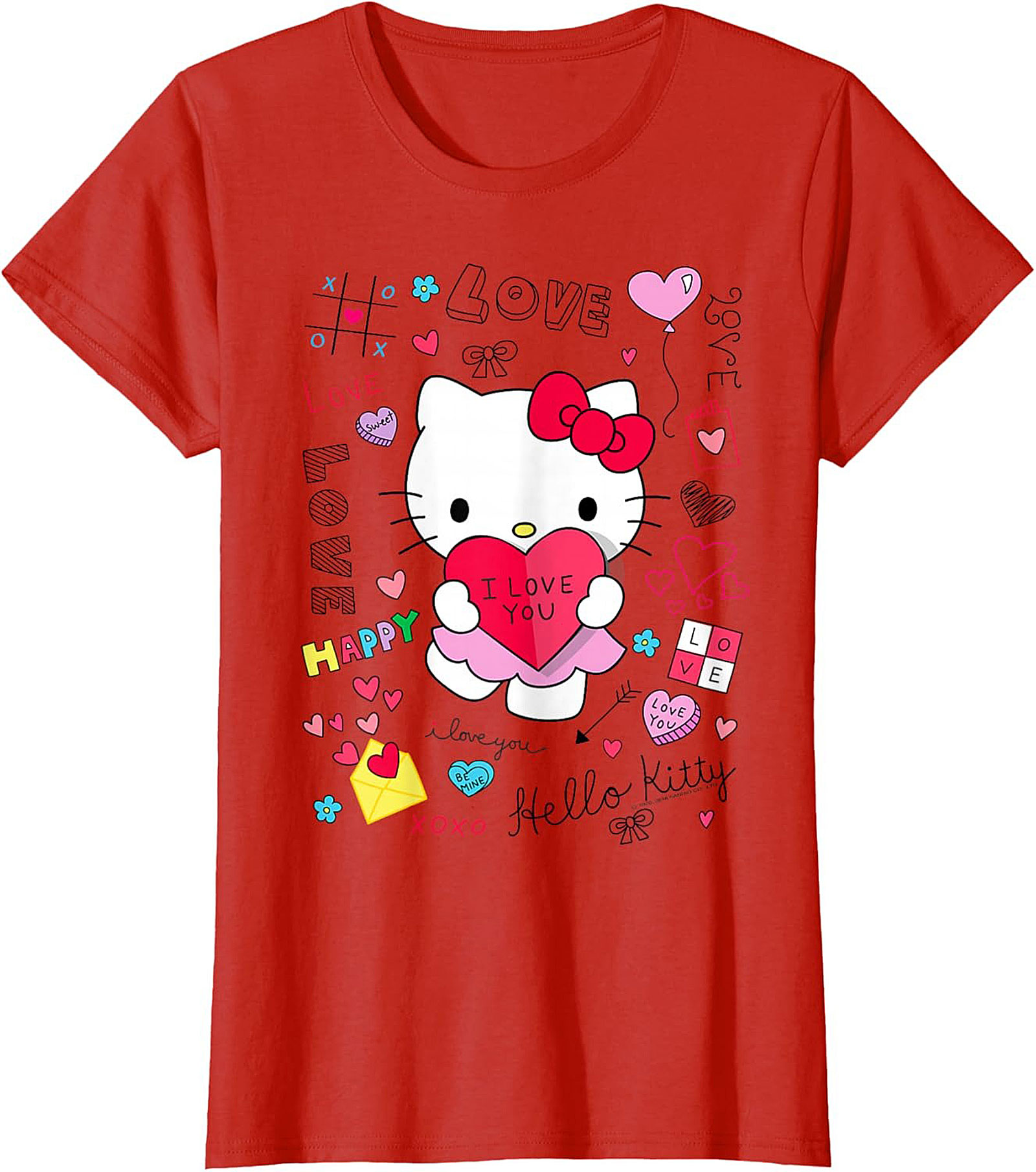 Hello Love Heart T-Shirt Cute Kawaii Graphic Tee
