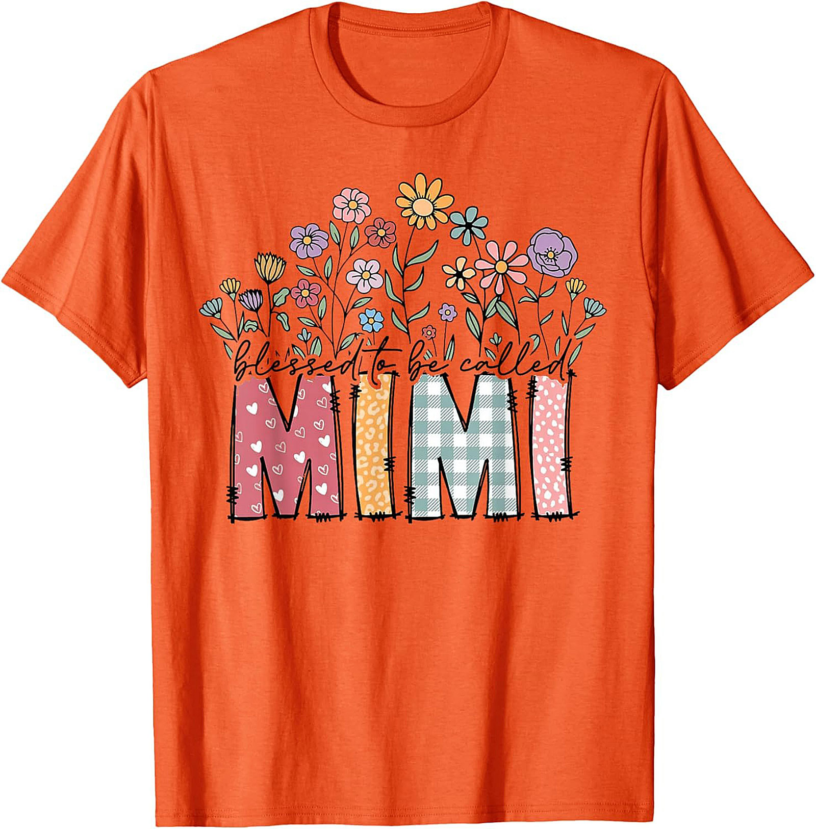 Blessed Mimi T-Shirt Floral Grandma Gift Tee Soft Cotton