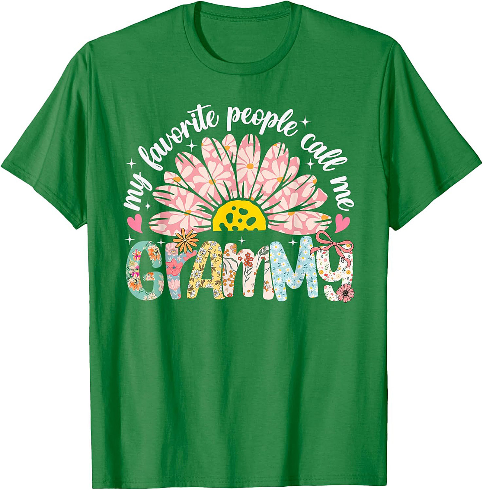 Floral Retro Grammy T-shirt Cute Funny Grandma Tee Gift