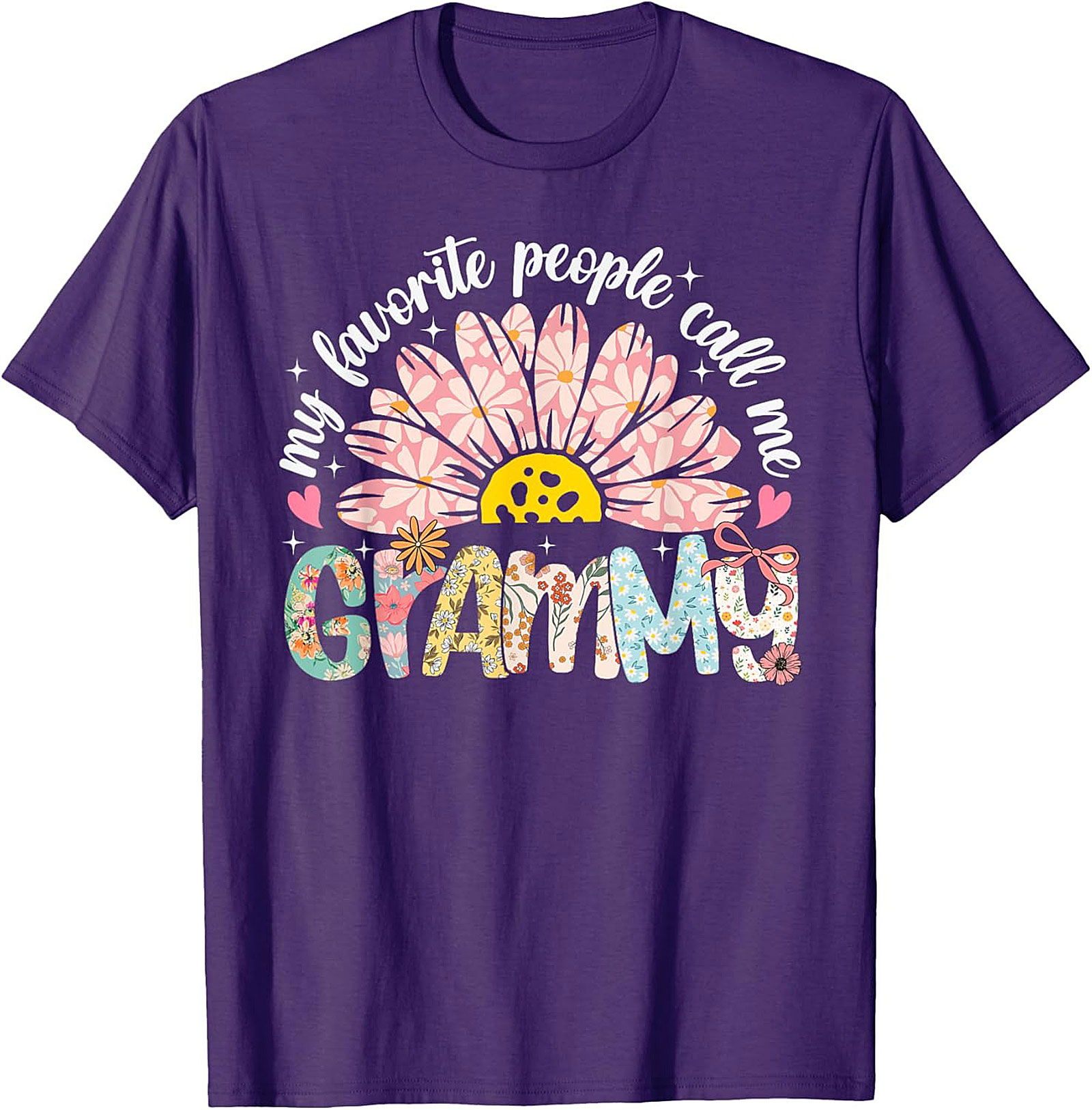 Floral Retro Grammy T-shirt Cute Funny Grandma Tee Gift