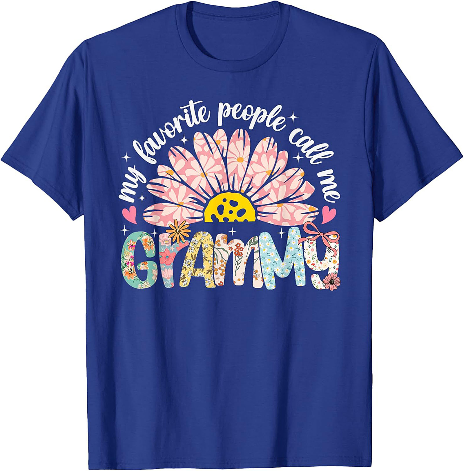 Floral Retro Grammy T-shirt Cute Funny Grandma Tee Gift