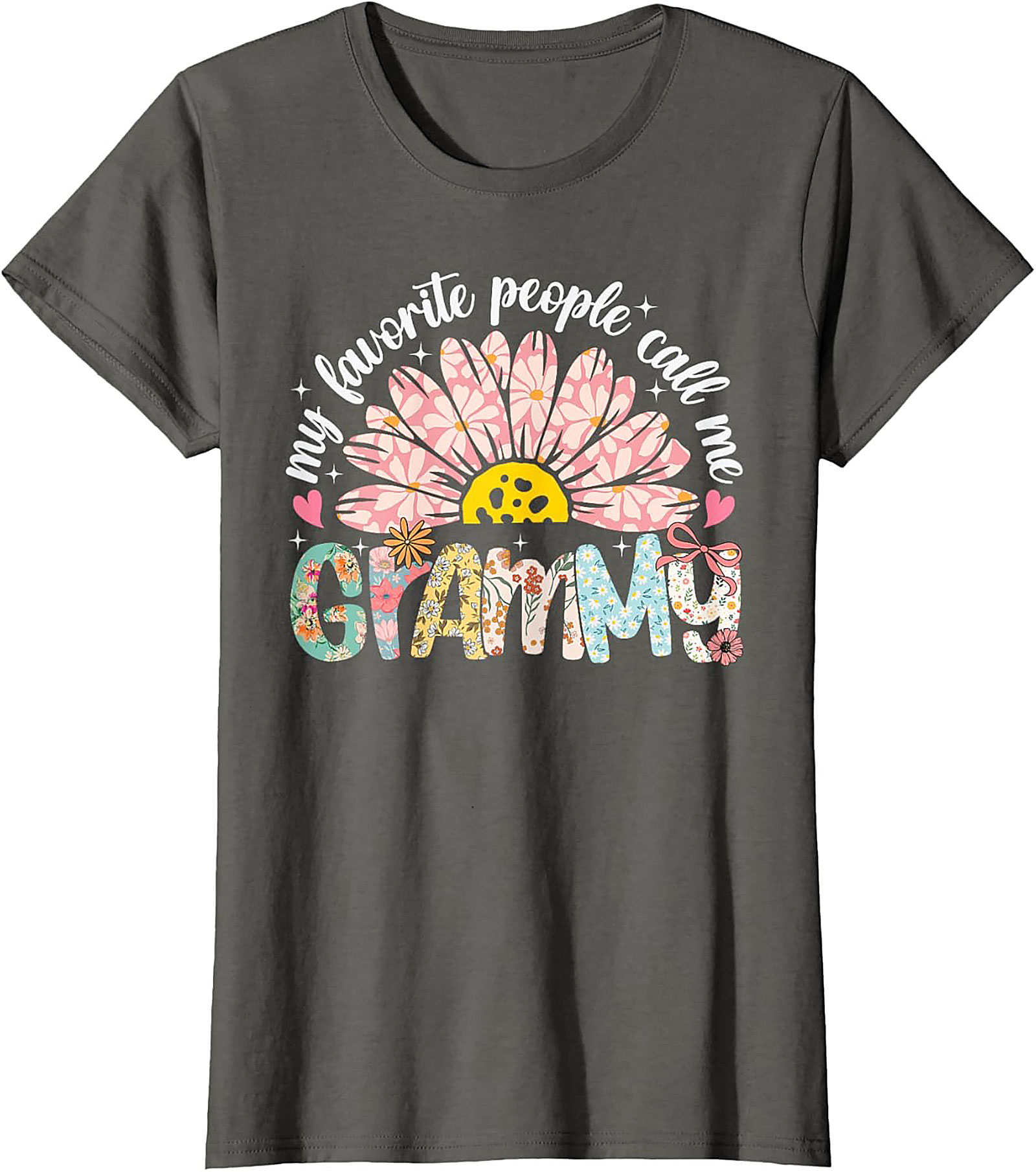 Floral Retro Grammy T-shirt Cute Funny Grandma Tee Gift