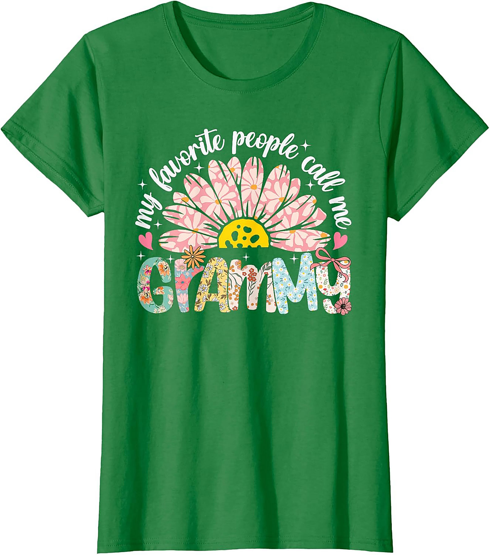 Floral Retro Grammy T-shirt Cute Funny Grandma Tee Gift