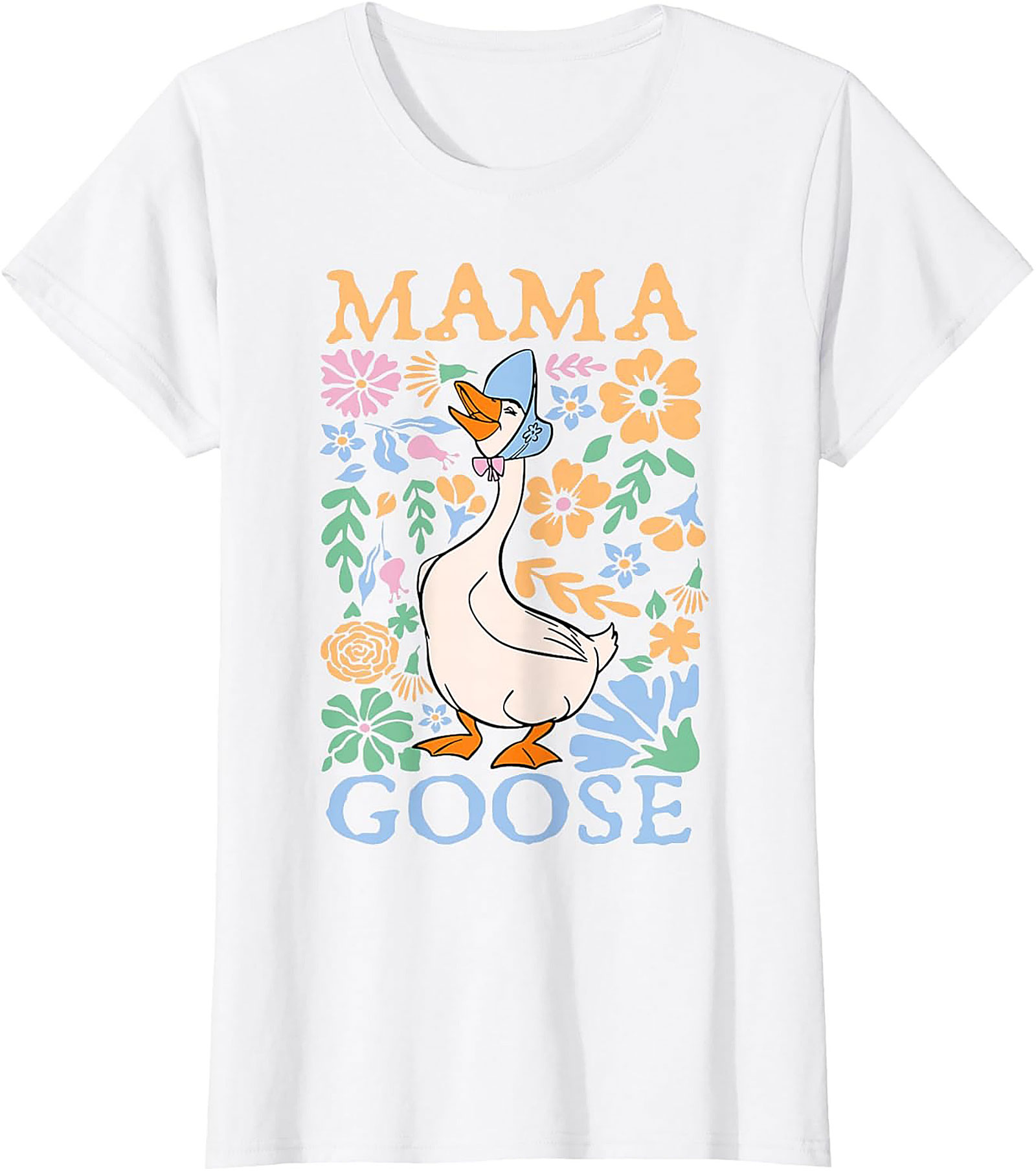 Mama Goose T-Shirt Whimsical Floral Graphic Tee