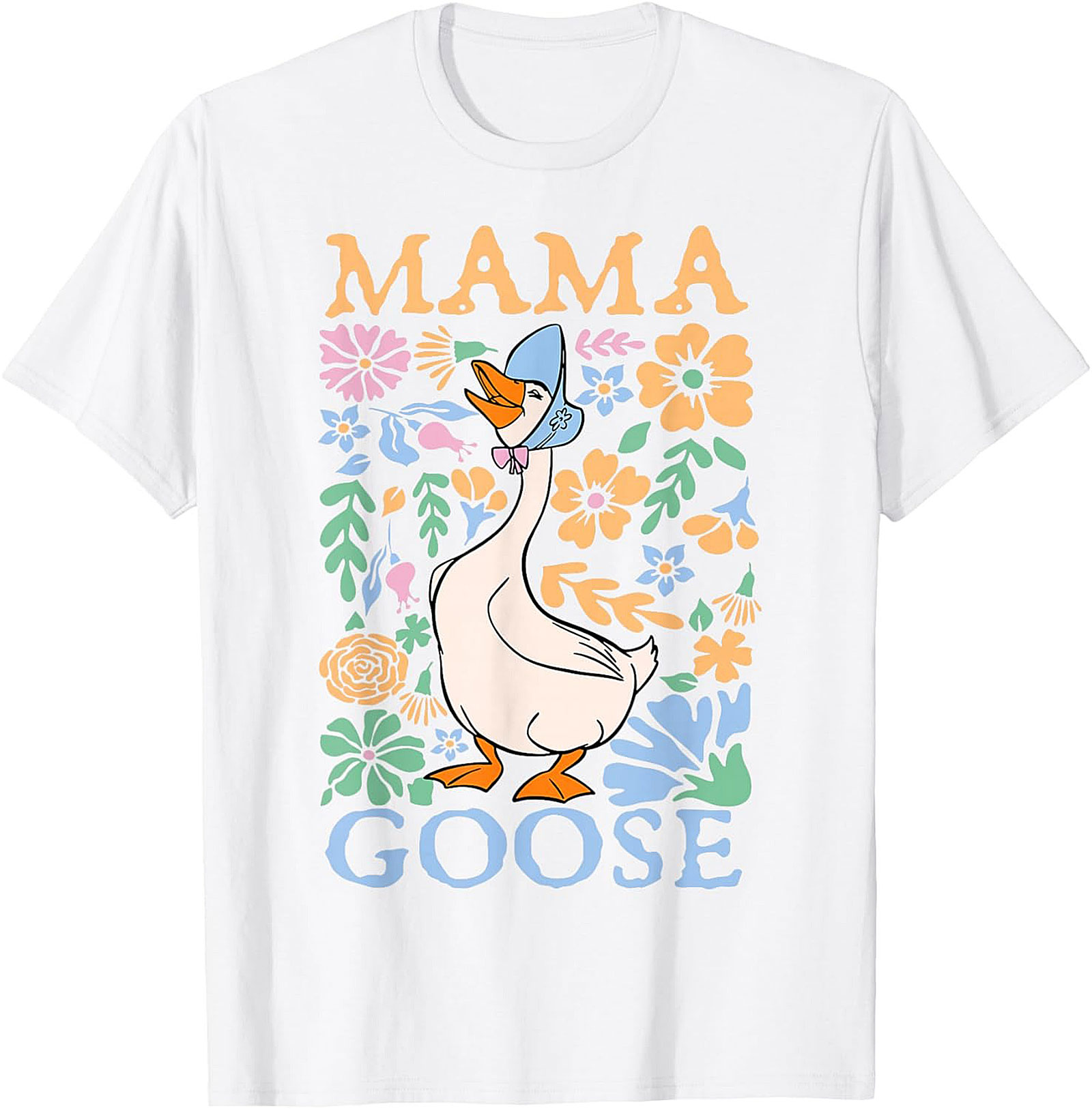 Mama Goose T-Shirt Whimsical Floral Graphic Tee