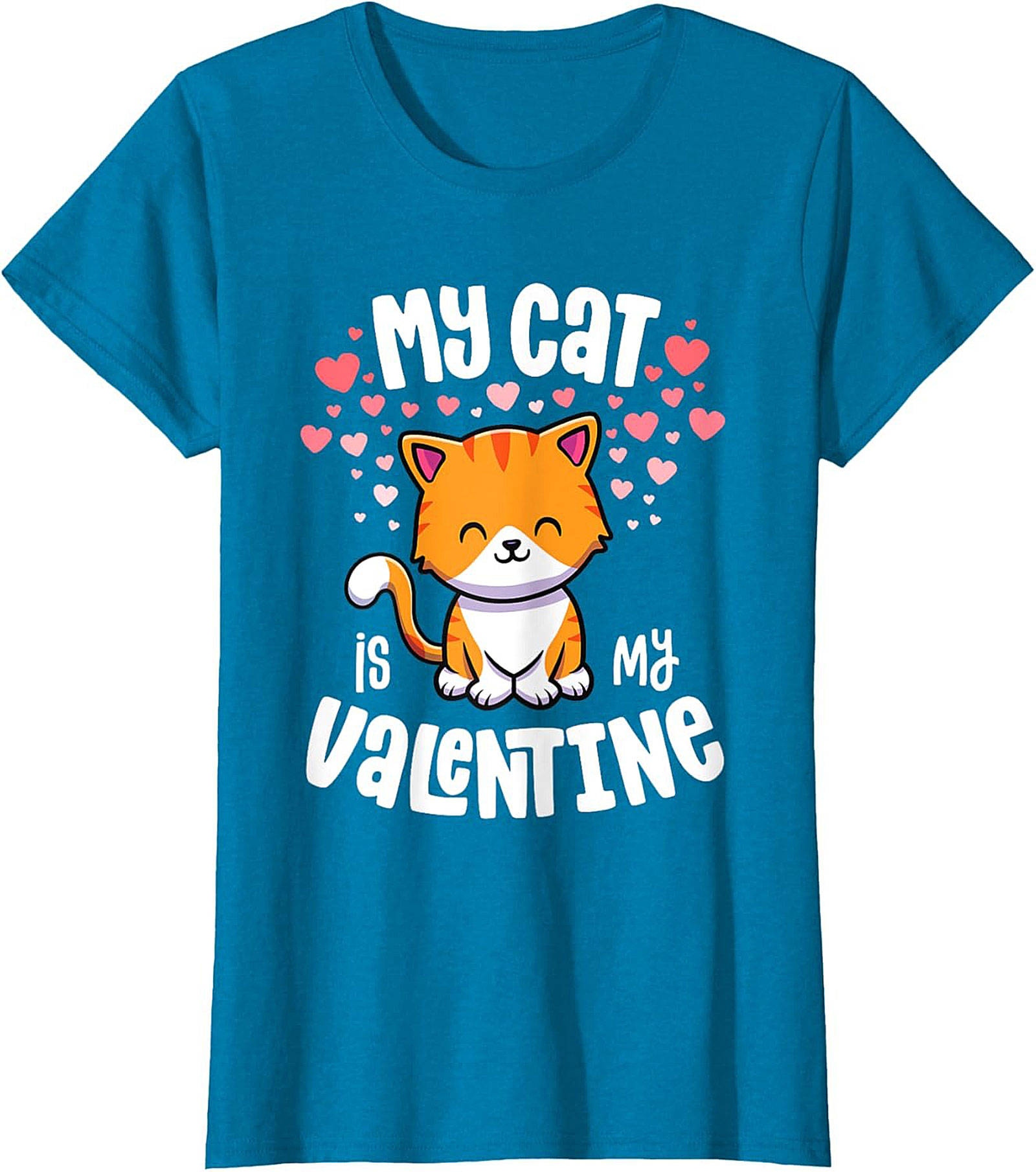 My Cat Is My Valentine T-shirt Funny Cat Lover Tee