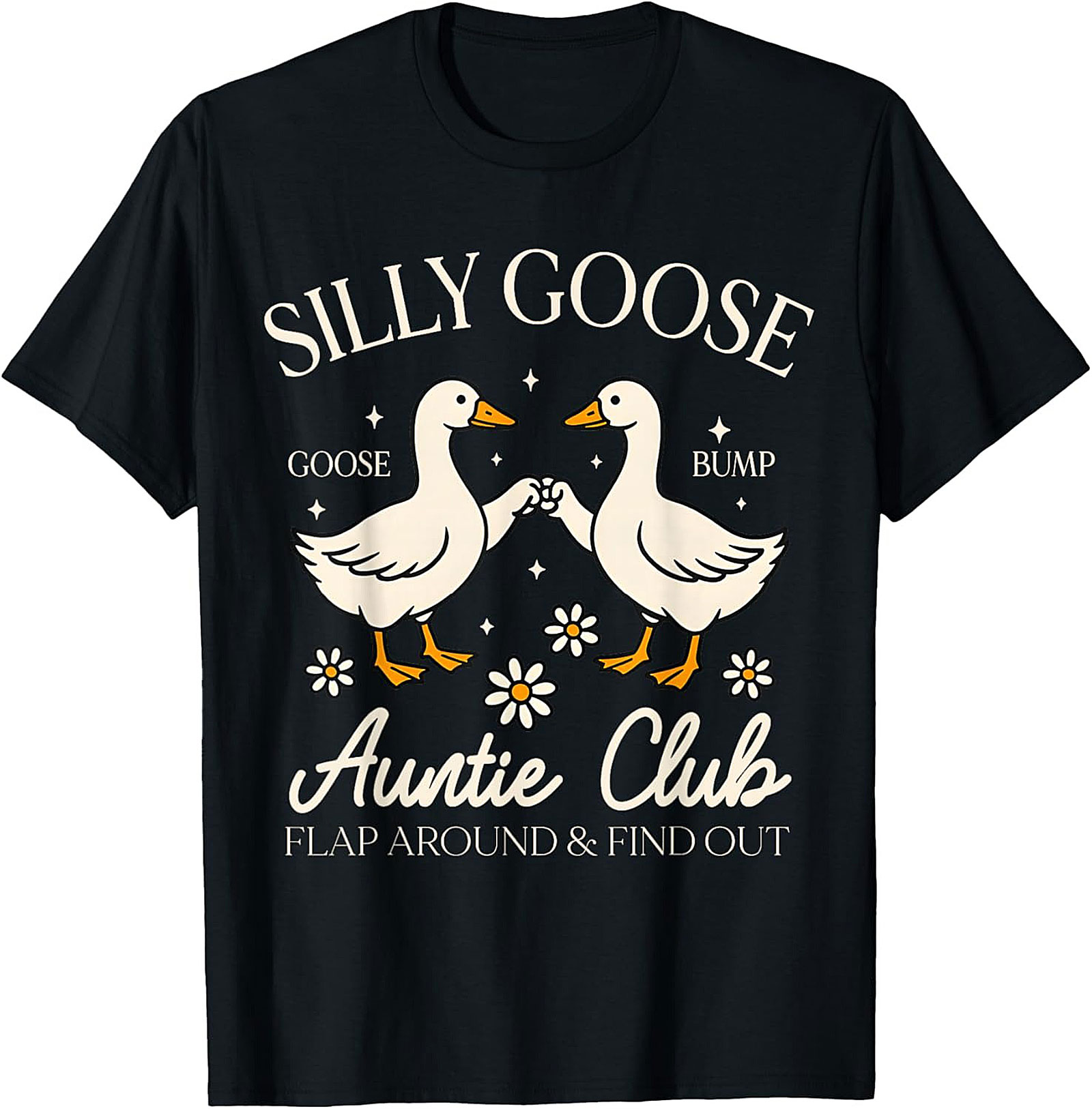 Silly Goose Auntie Club Funny Graphic Tee Soft Cotton
