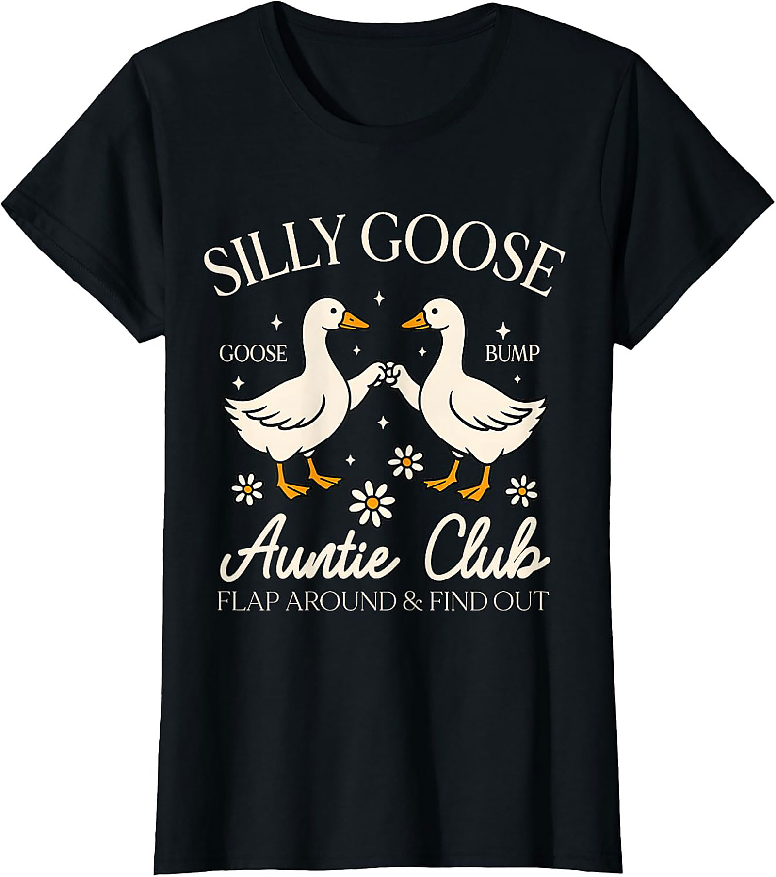 Silly Goose Auntie Club Funny Graphic Tee Soft Cotton