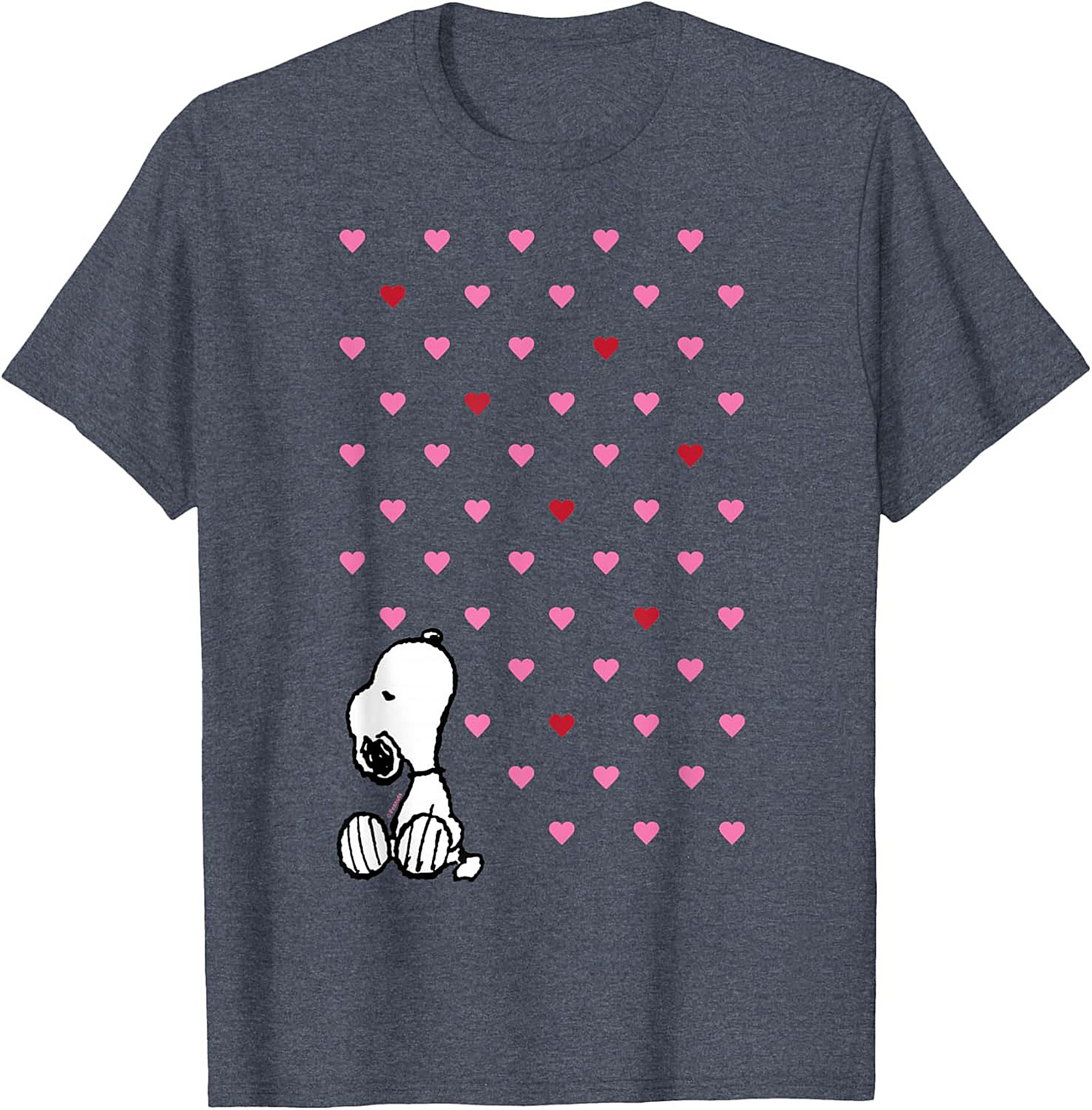 Snoopy Falling Hearts Graphic Tee Peanuts Shirt