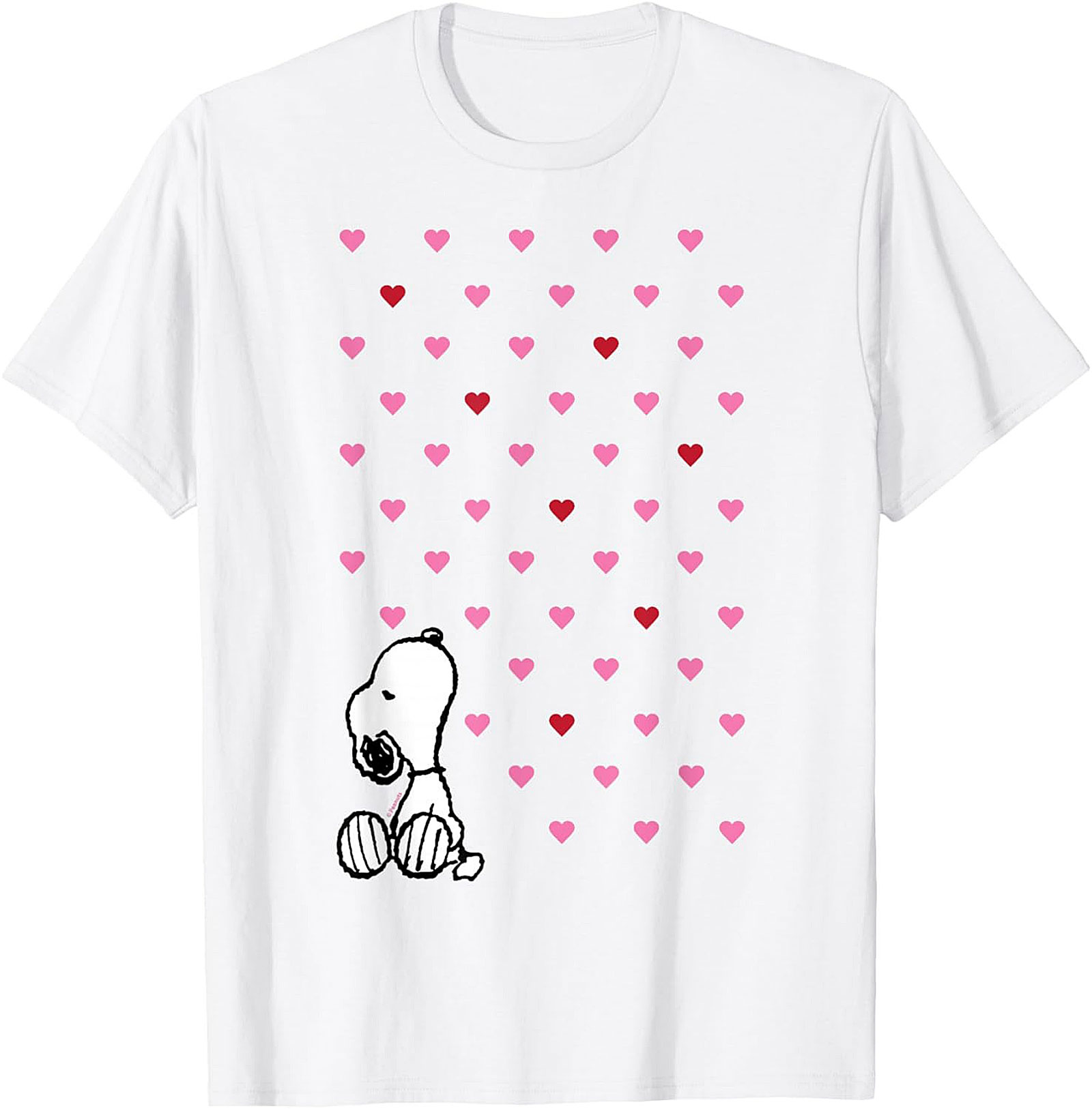 Snoopy Falling Hearts Graphic Tee Peanuts Shirt
