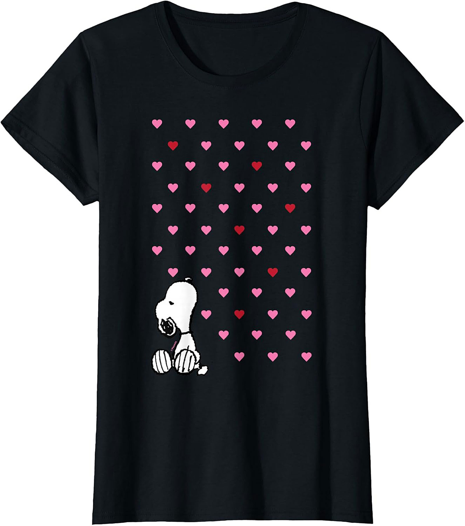 Snoopy Falling Hearts Graphic Tee Peanuts Shirt