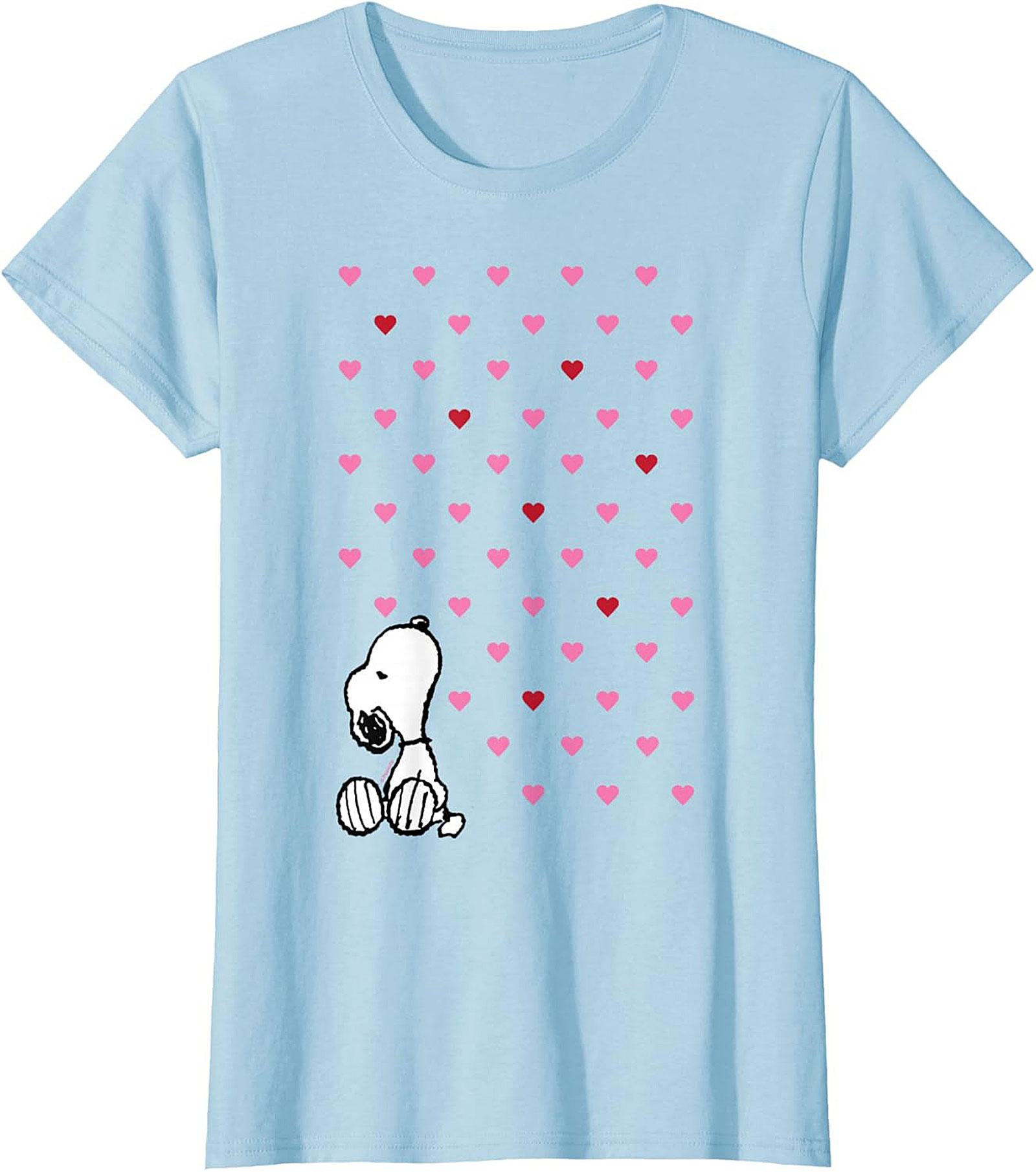 Snoopy Falling Hearts Graphic Tee Peanuts Shirt