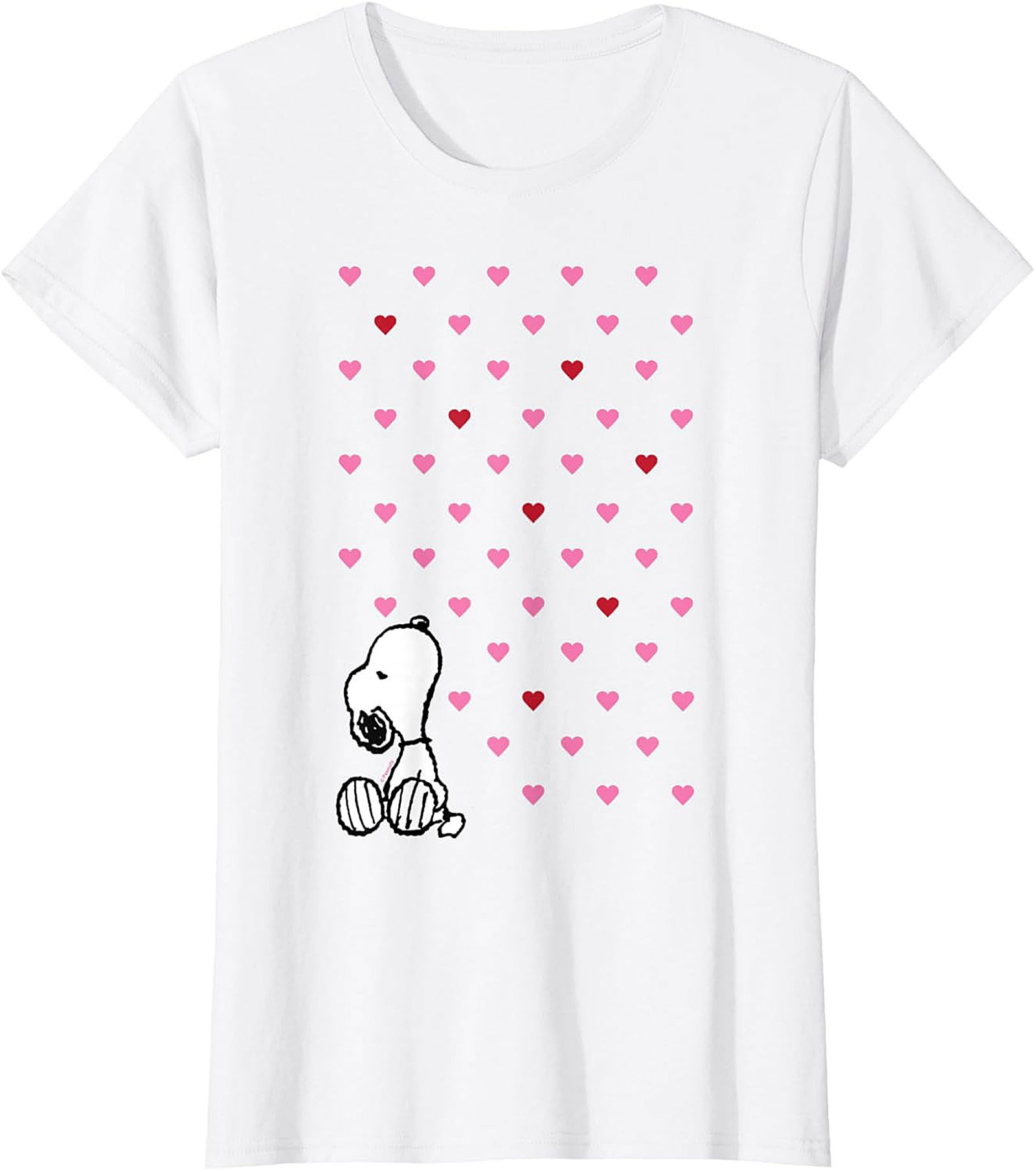 Snoopy Falling Hearts Graphic Tee Peanuts Shirt
