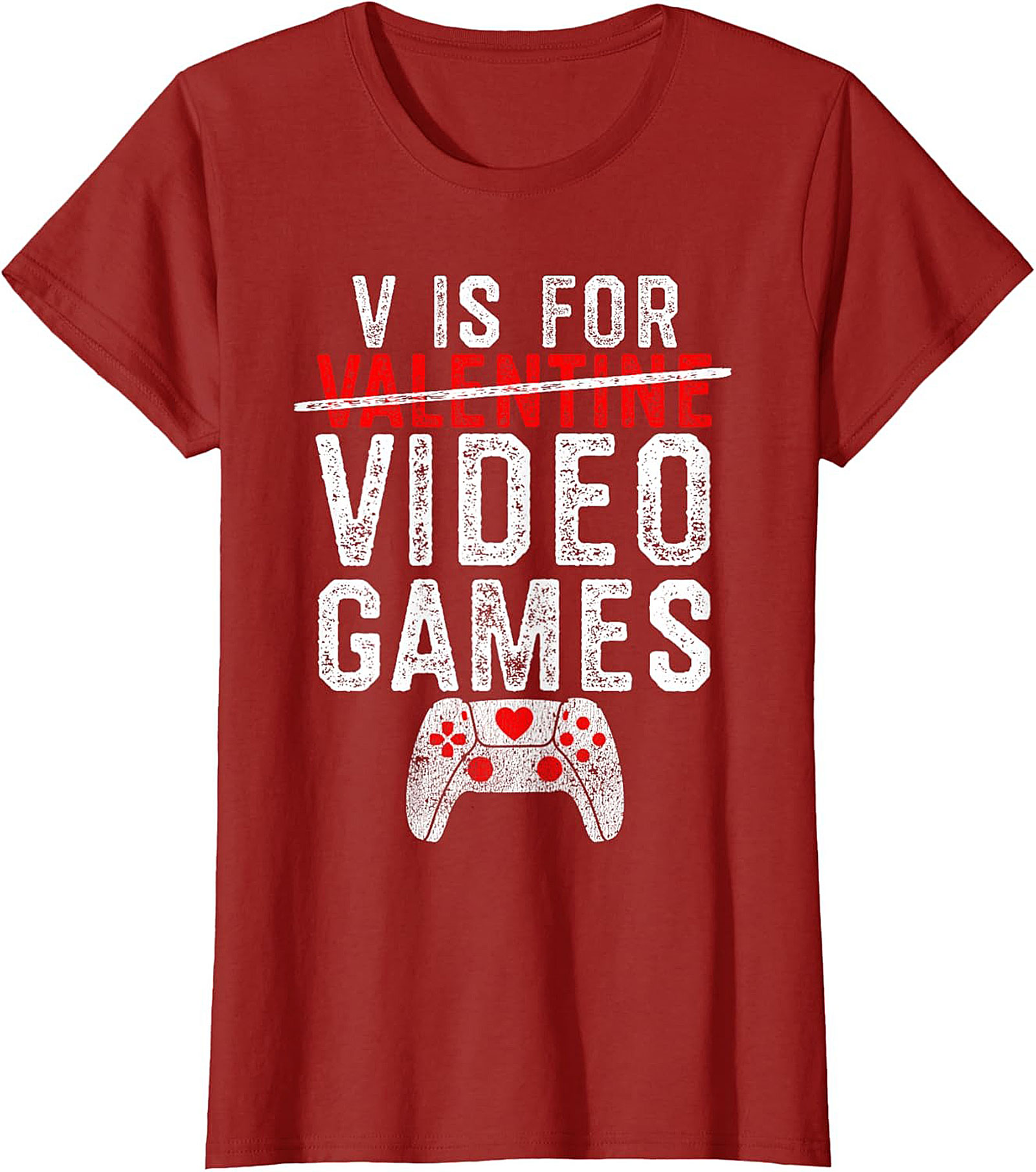 Funny Valentine Video Games T-shirt Anti-Valentine Gamer Tee