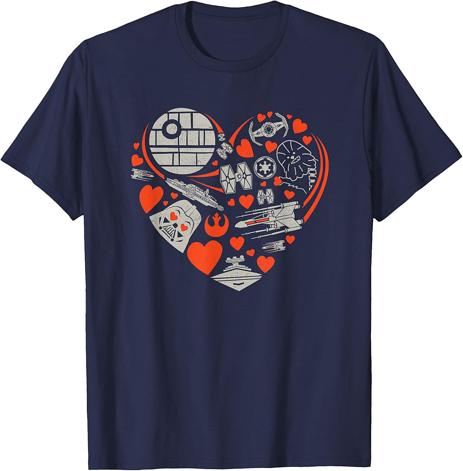 Galactic Love Star Wars Heart Graphic Tee Unisex Shirt