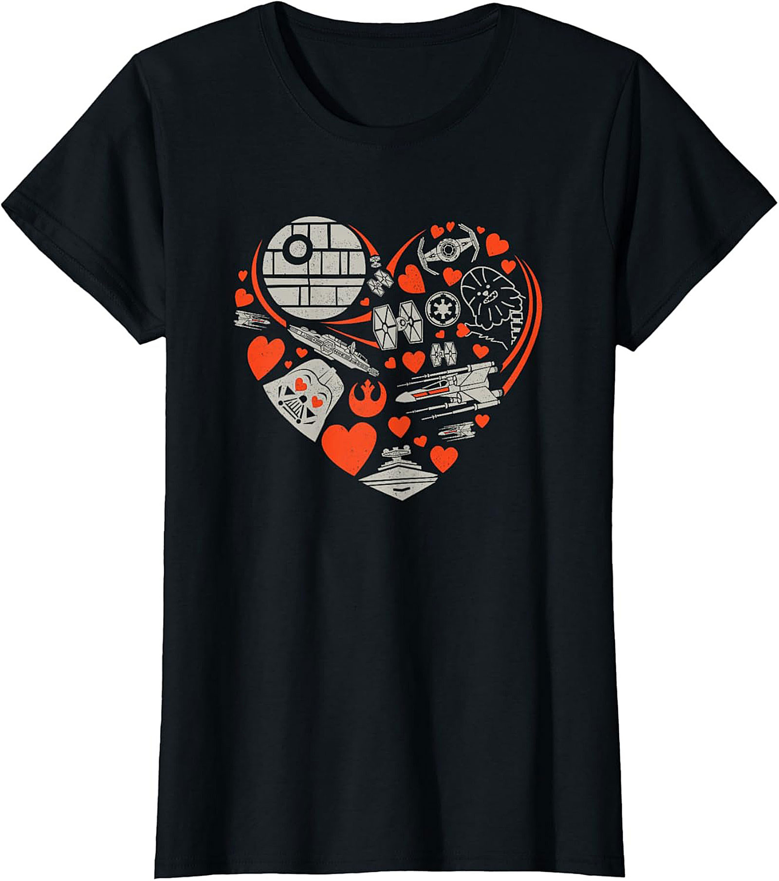 Galactic Love Star Wars Heart Graphic Tee Unisex Shirt