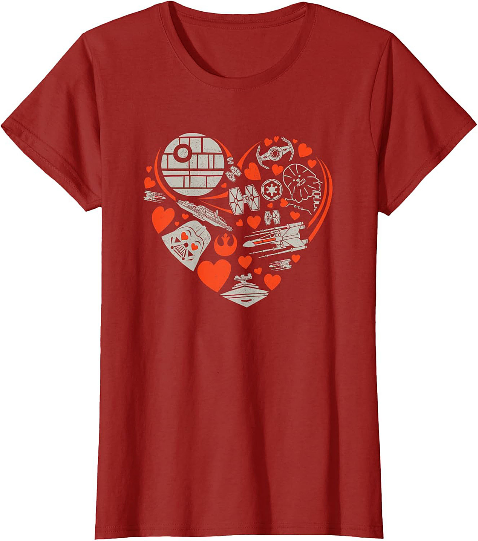 Galactic Love Star Wars Heart Graphic Tee Unisex Shirt