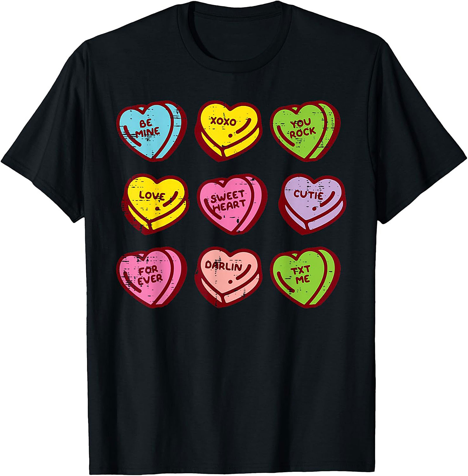 Funny Conversation Heart T-shirt Retro Valentine's Day Tee