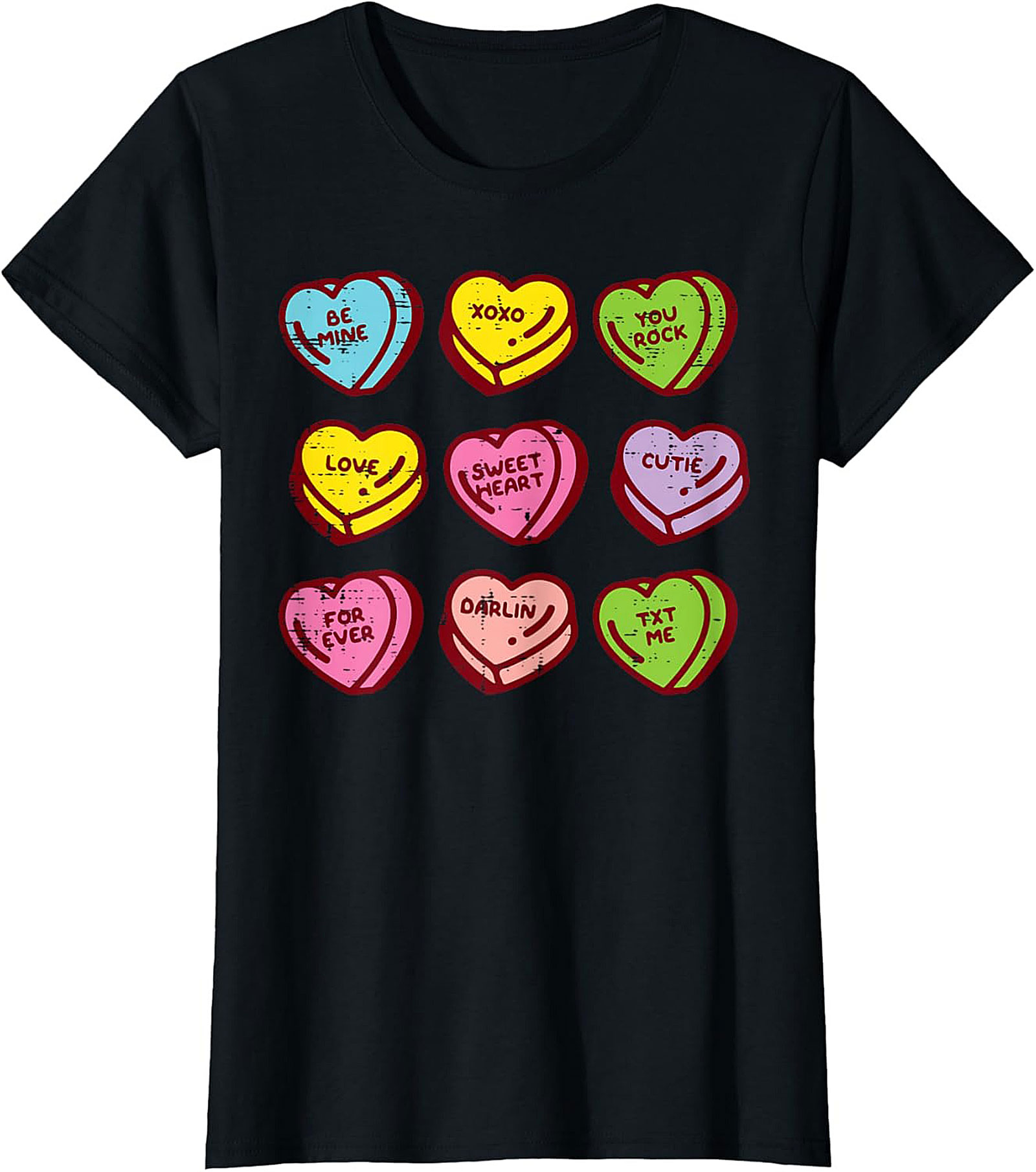 Funny Conversation Heart T-shirt Retro Valentine's Day Tee