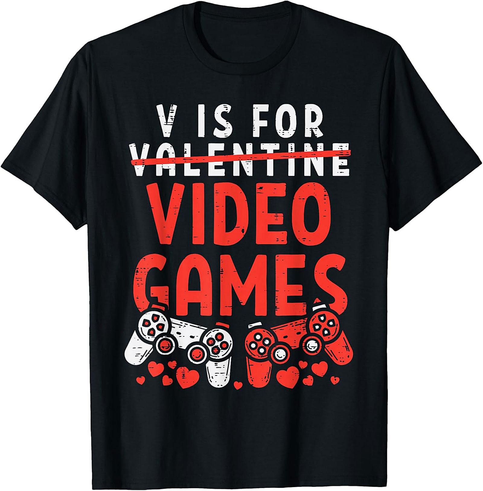 V Is For Video Games Funny Gamer Graphic Tee Unisex Shirt