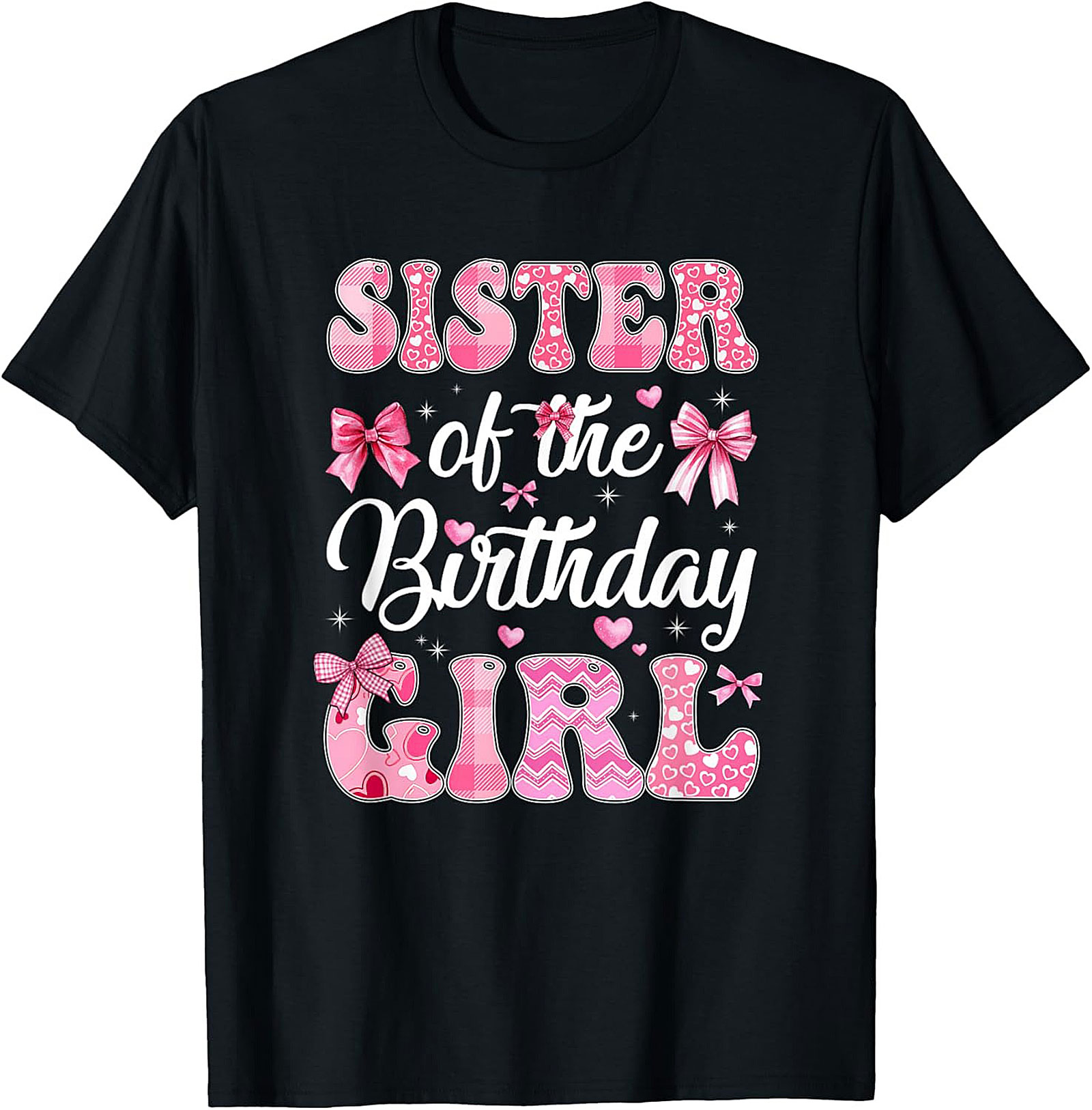 Sister of the Birthday Girl T-shirt | Pink Graphic Tee