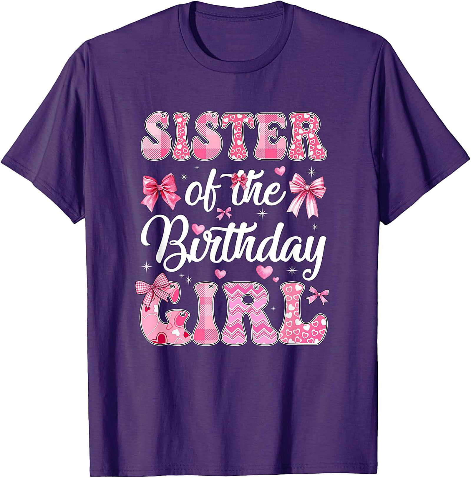 Sister of the Birthday Girl T-shirt | Pink Graphic Tee