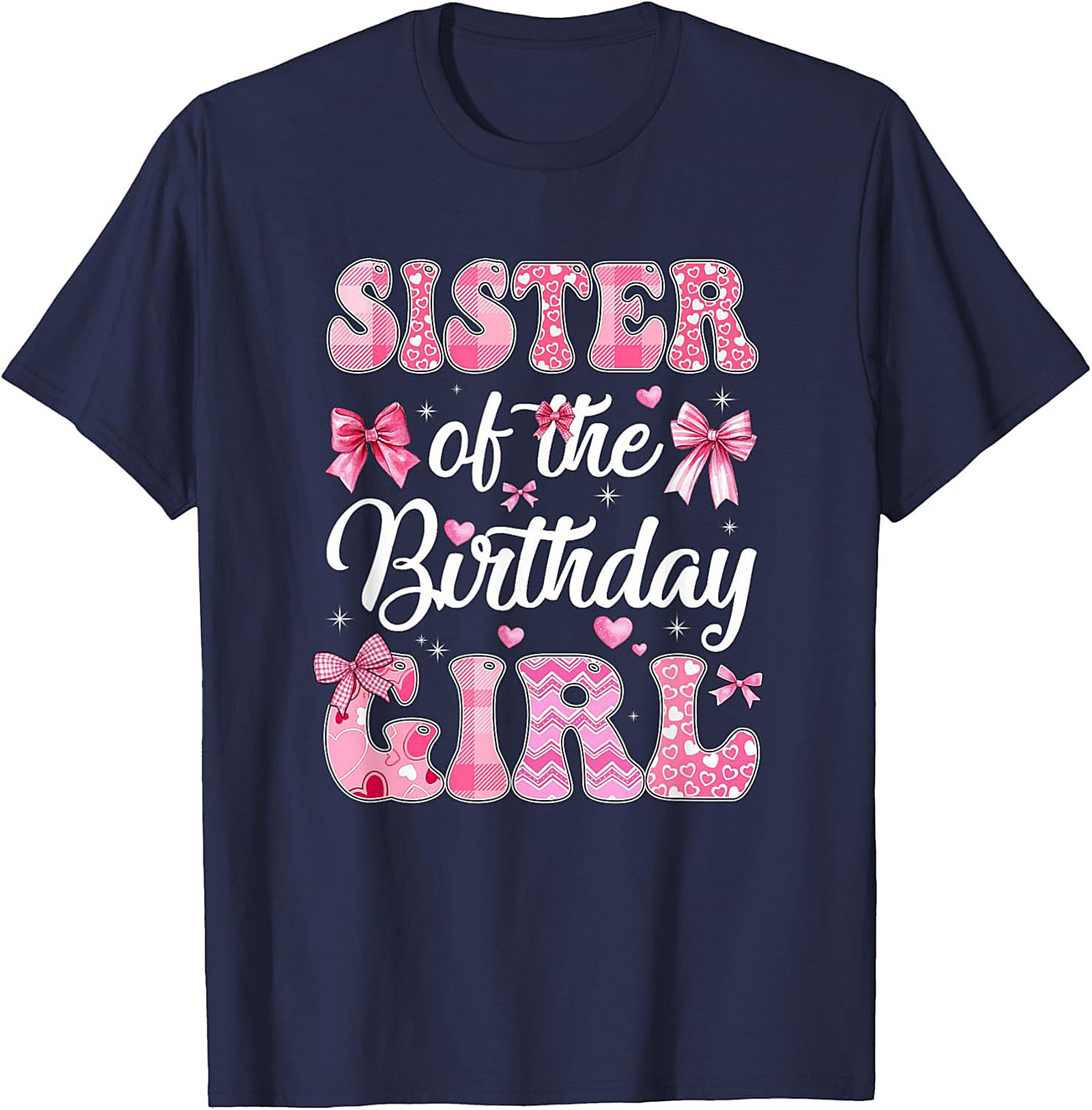 Sister of the Birthday Girl T-shirt | Pink Graphic Tee