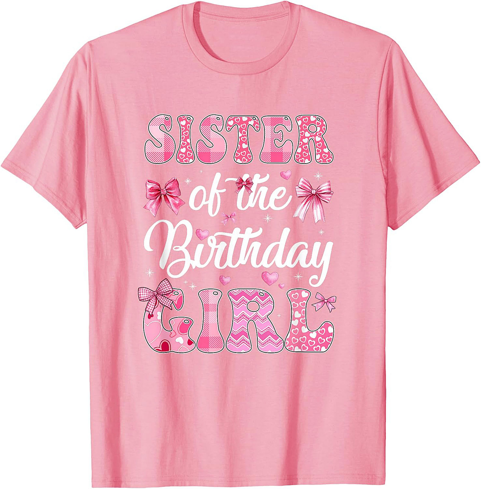 Sister of the Birthday Girl T-shirt | Pink Graphic Tee