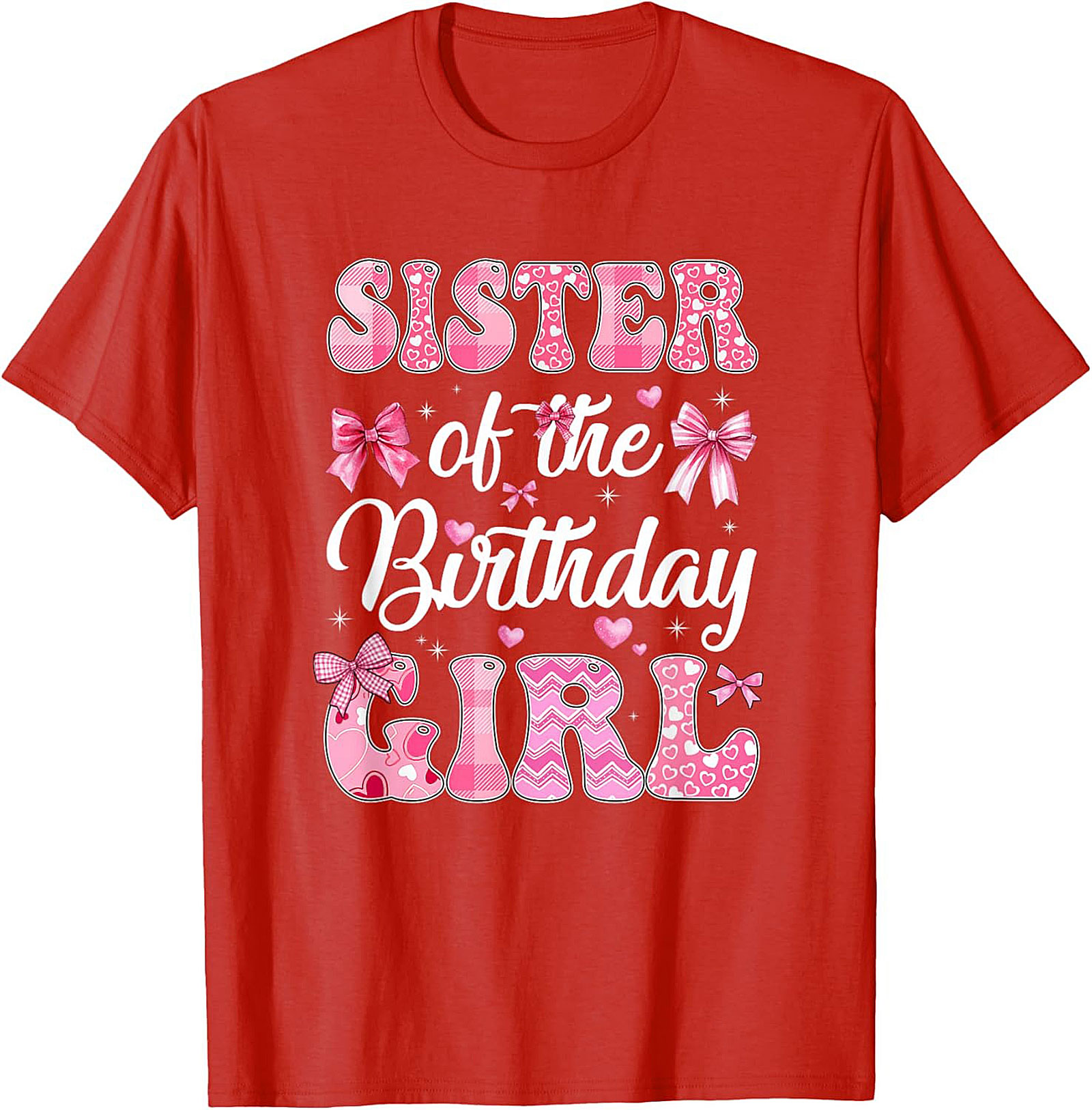Sister of the Birthday Girl T-shirt | Pink Graphic Tee