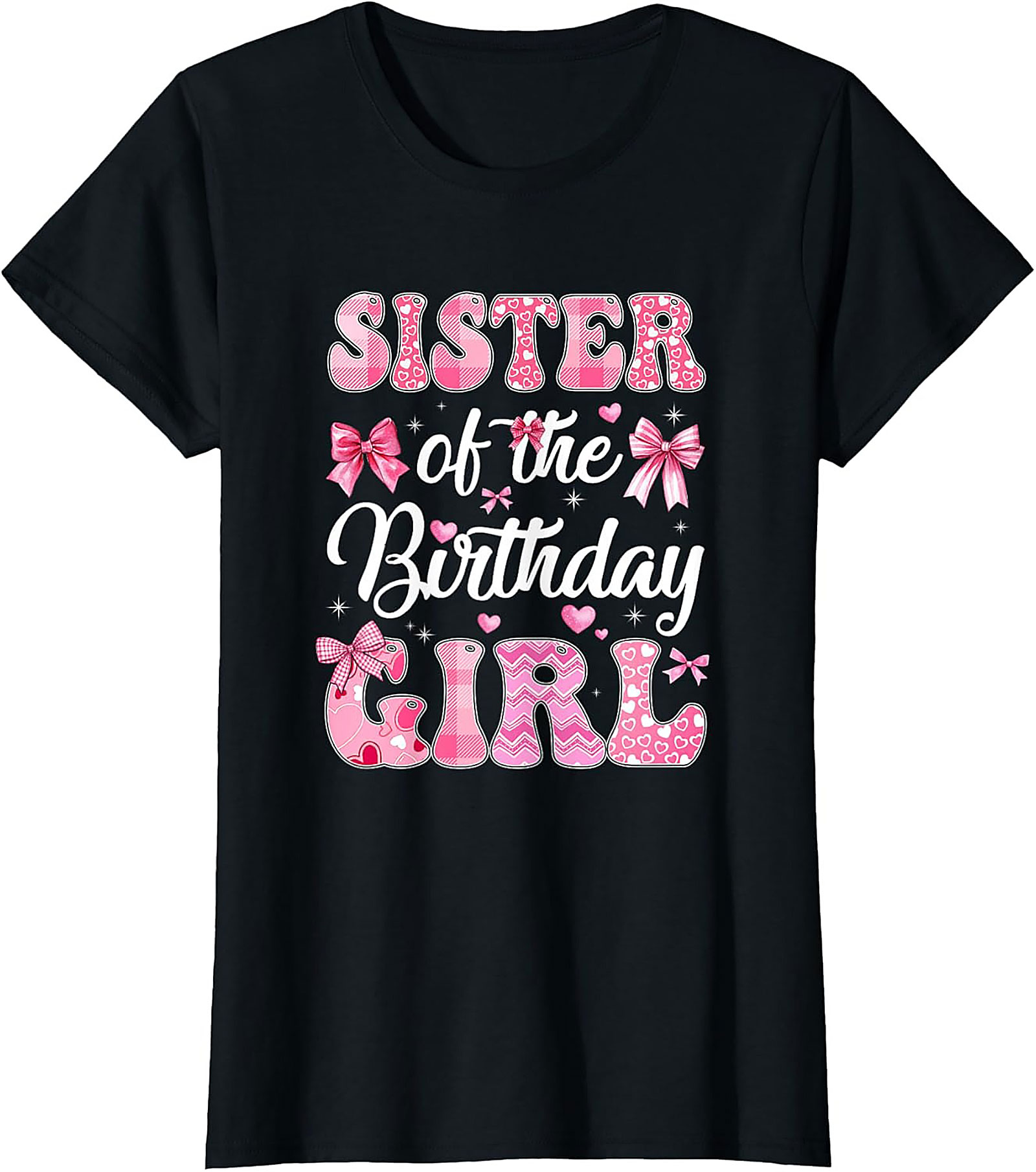 Sister of the Birthday Girl T-shirt | Pink Graphic Tee