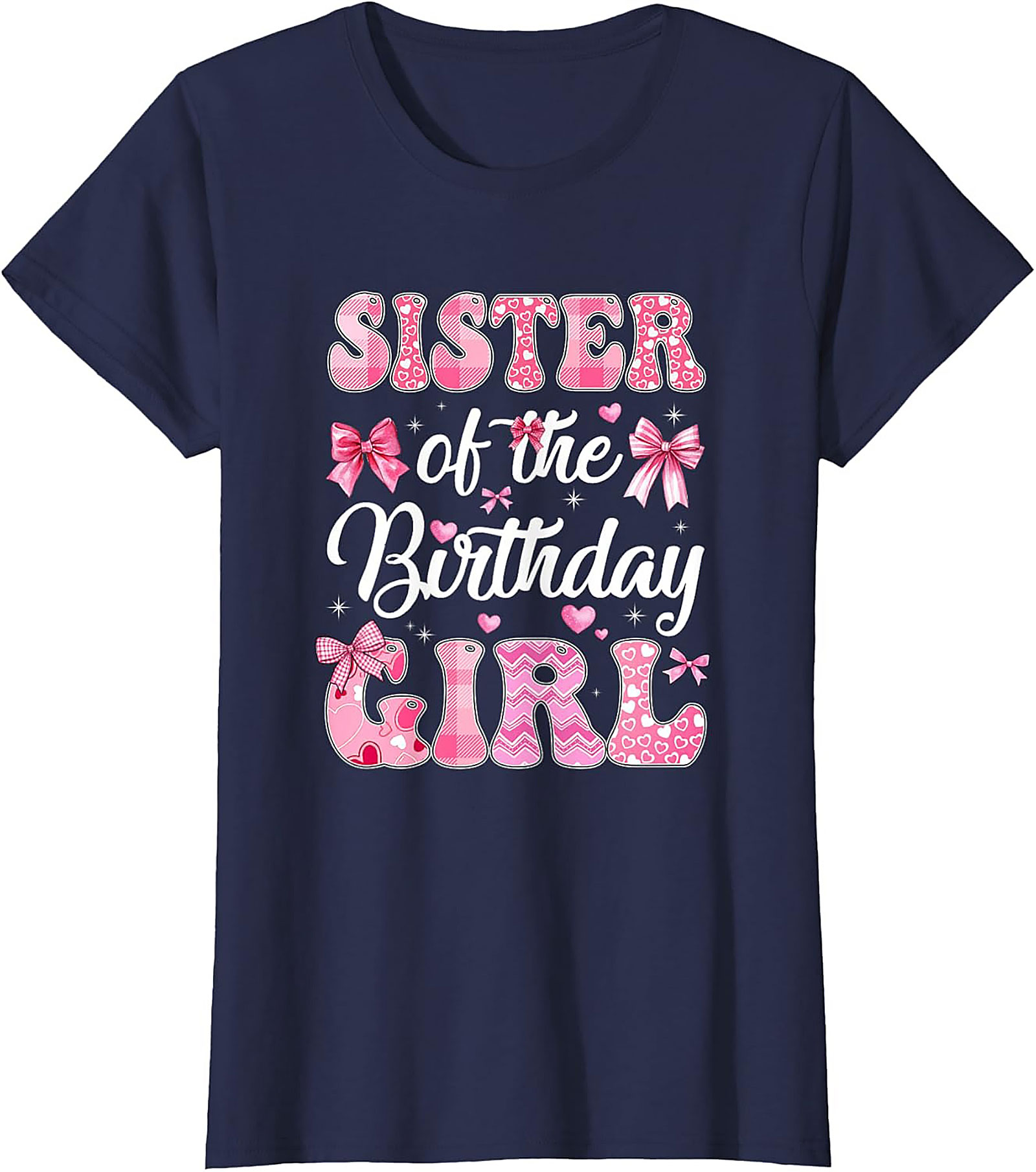 Sister of the Birthday Girl T-shirt | Pink Graphic Tee
