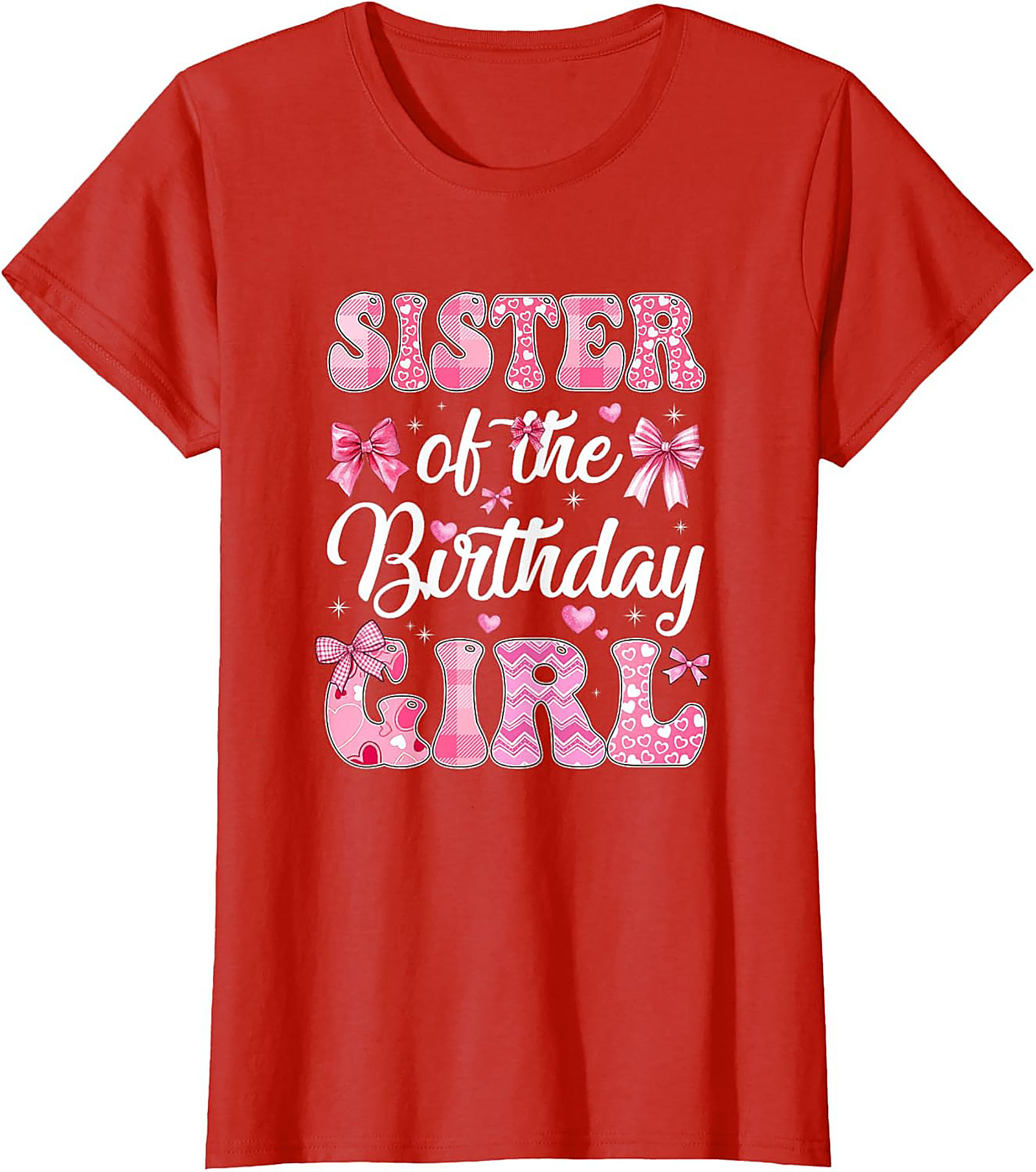 Sister of the Birthday Girl T-shirt | Pink Graphic Tee