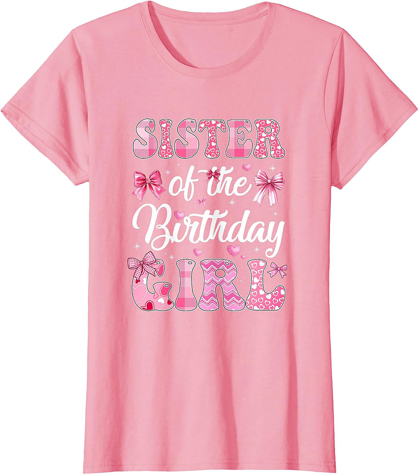 Sister of the Birthday Girl T-shirt | Pink Graphic Tee