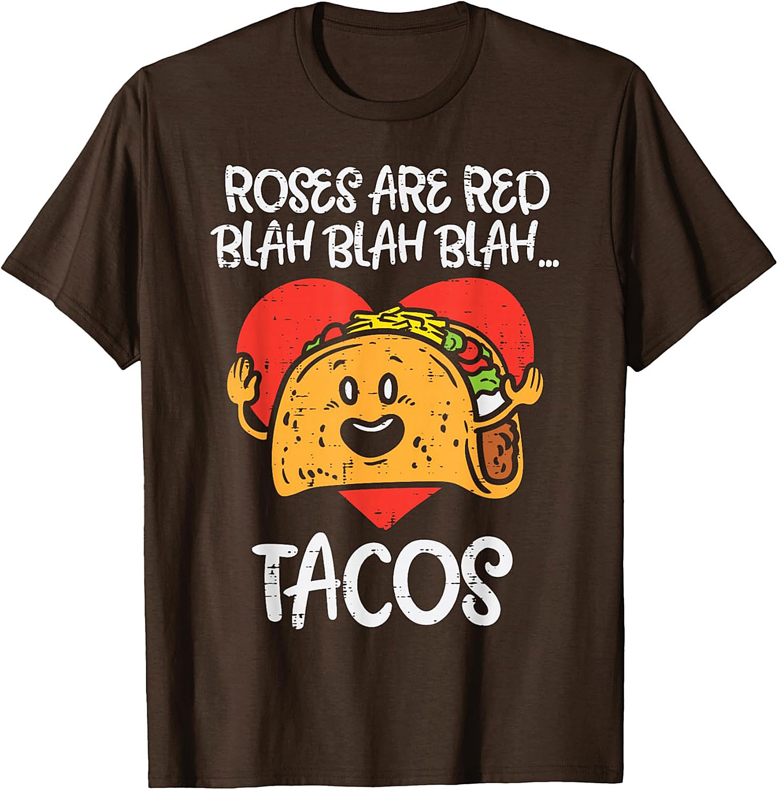Funny Taco Graphic Tee Roses Are Red Parody Shirt