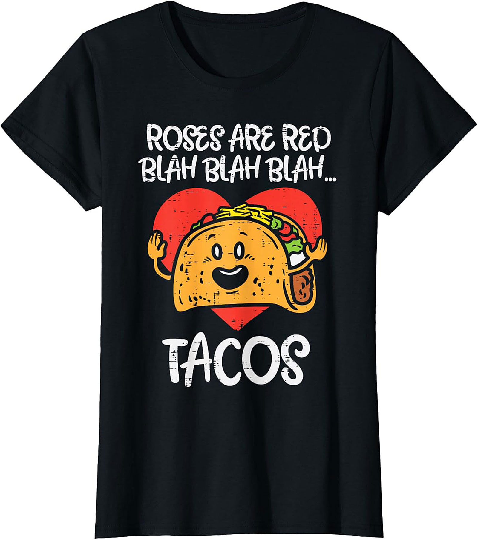 Funny Taco Graphic Tee Roses Are Red Parody Shirt