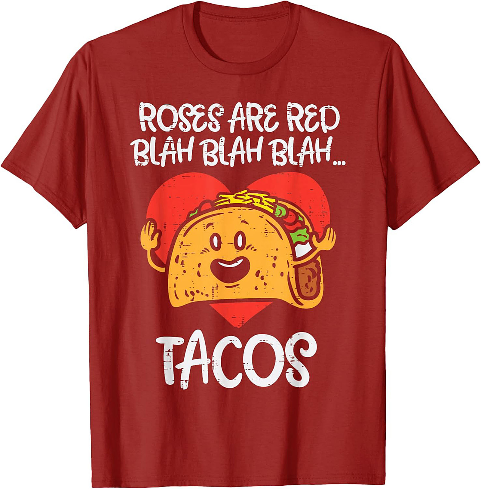 Funny Taco Graphic Tee Roses Are Red Parody Shirt