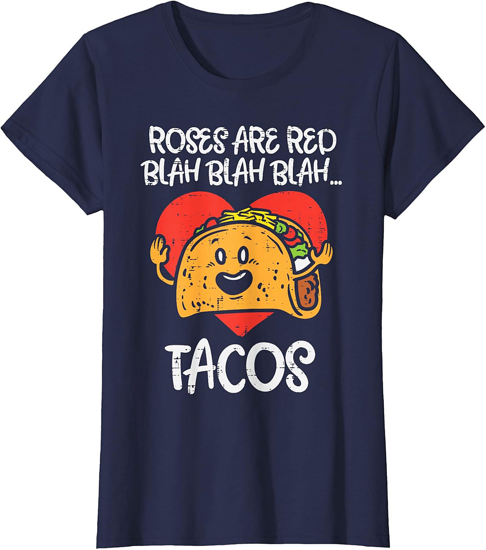 Funny Taco Graphic Tee Roses Are Red Parody Shirt