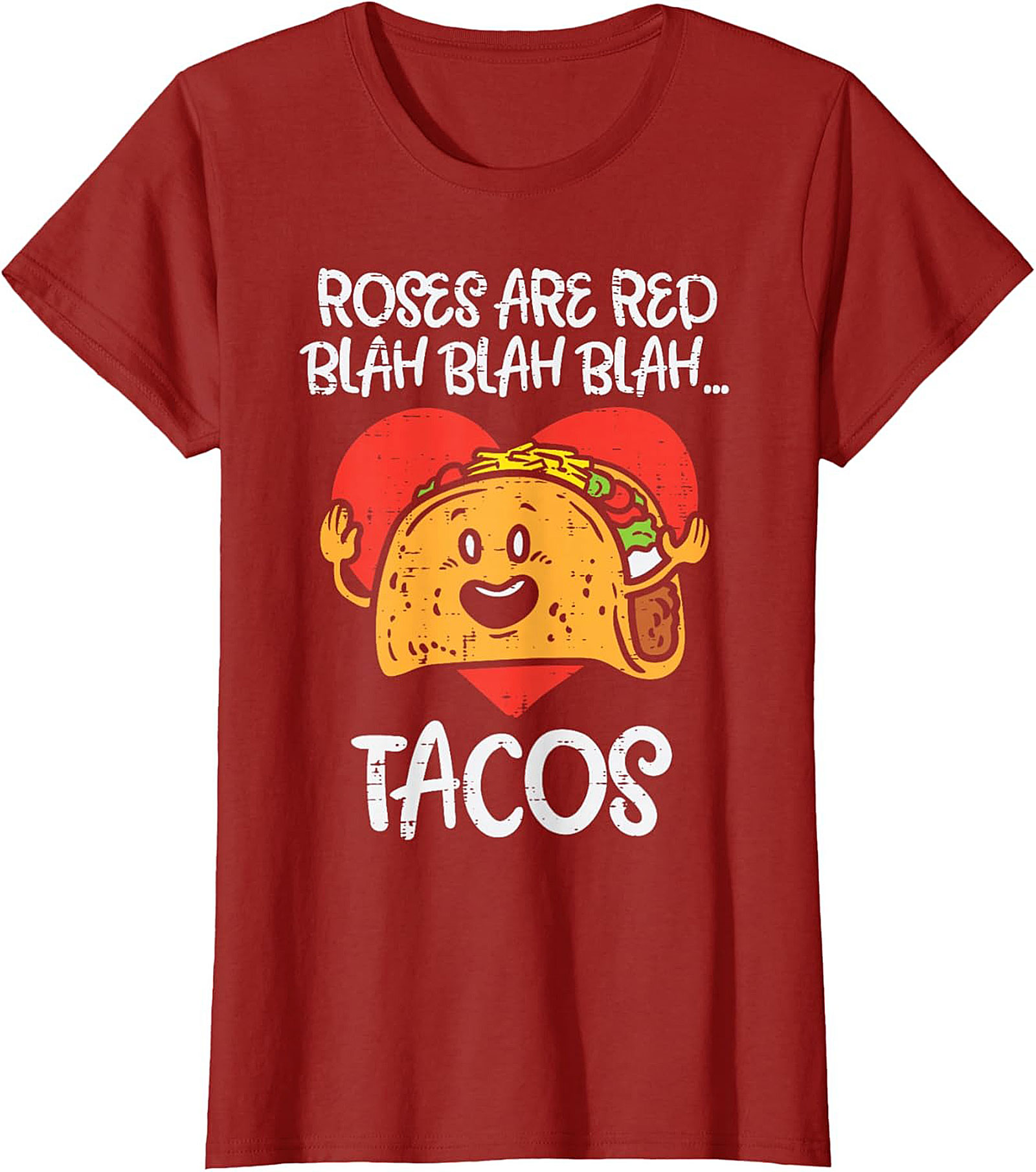 Funny Taco Graphic Tee Roses Are Red Parody Shirt