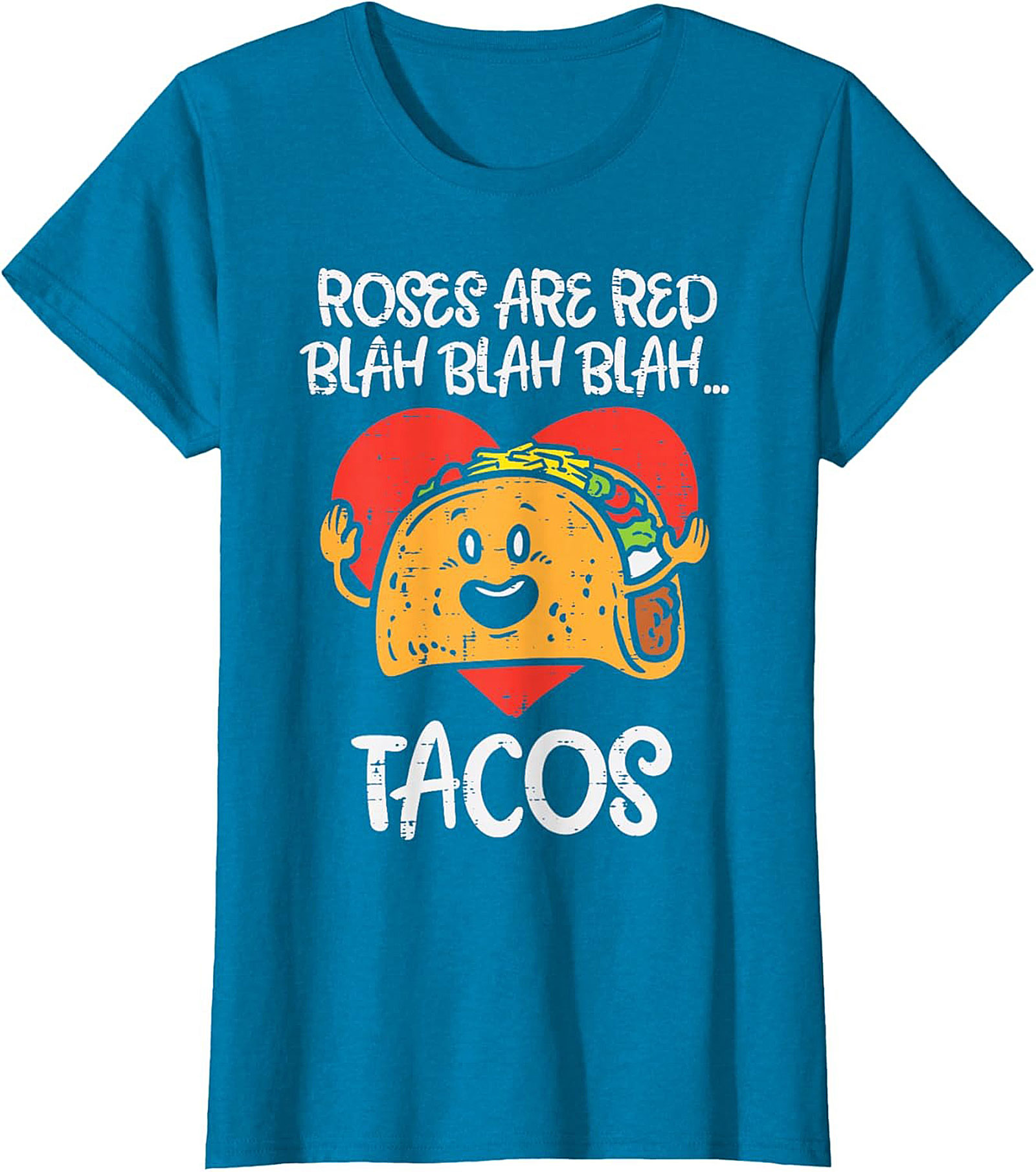 Funny Taco Graphic Tee Roses Are Red Parody Shirt