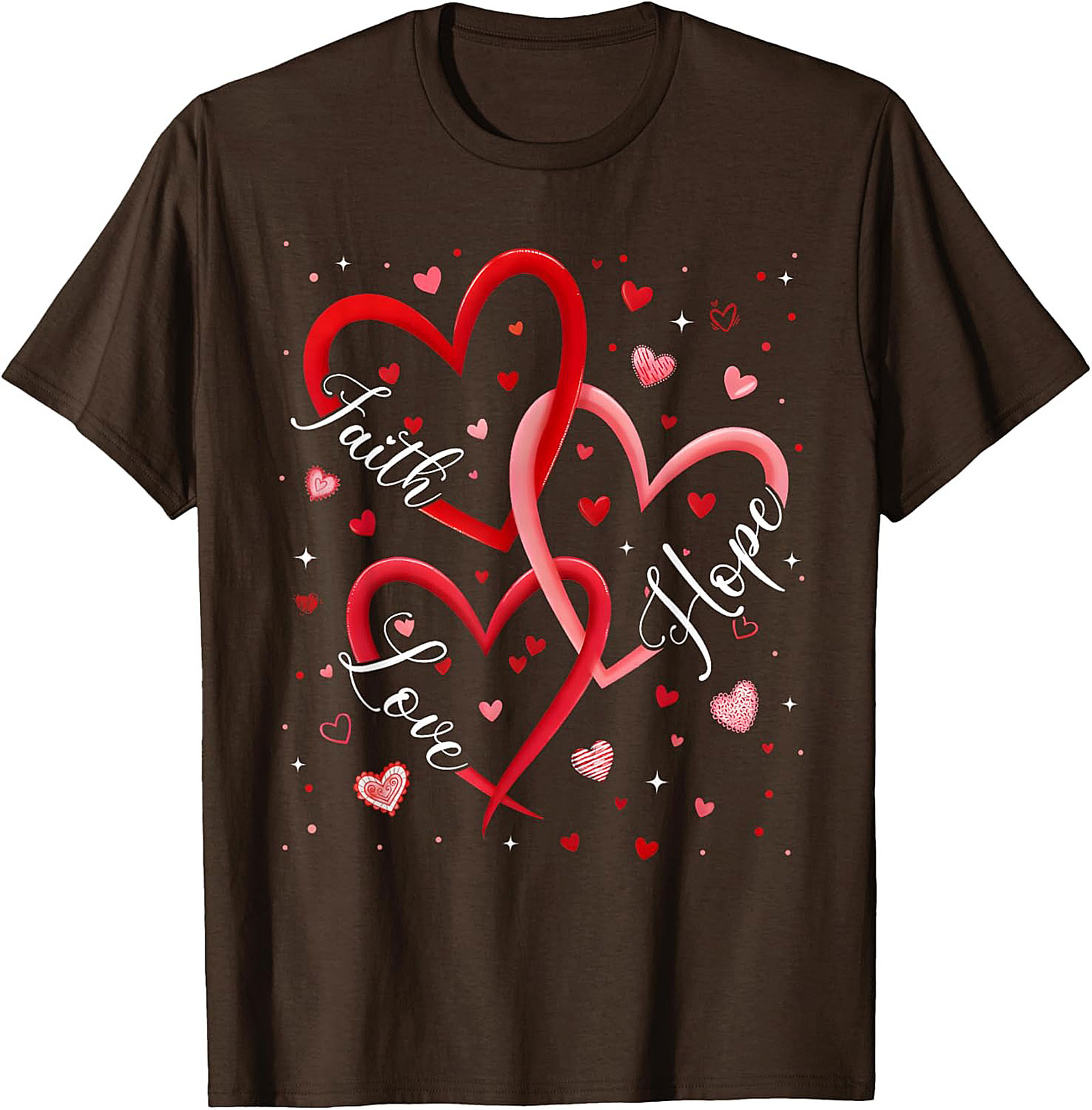 Faith Hope Love T-shirt Christian Graphic Tee Soft Cotton