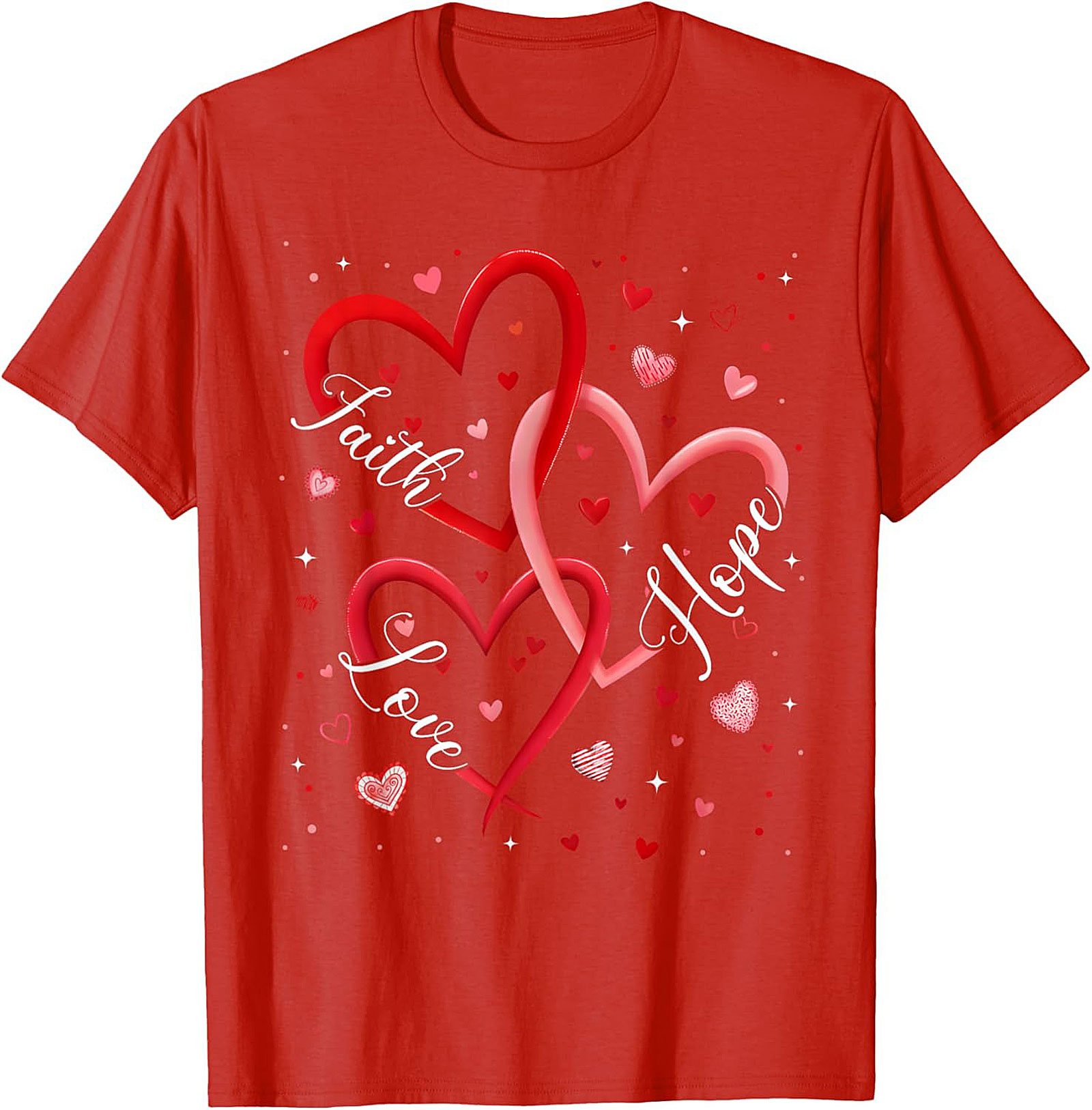 Faith Hope Love T-shirt Christian Graphic Tee Soft Cotton