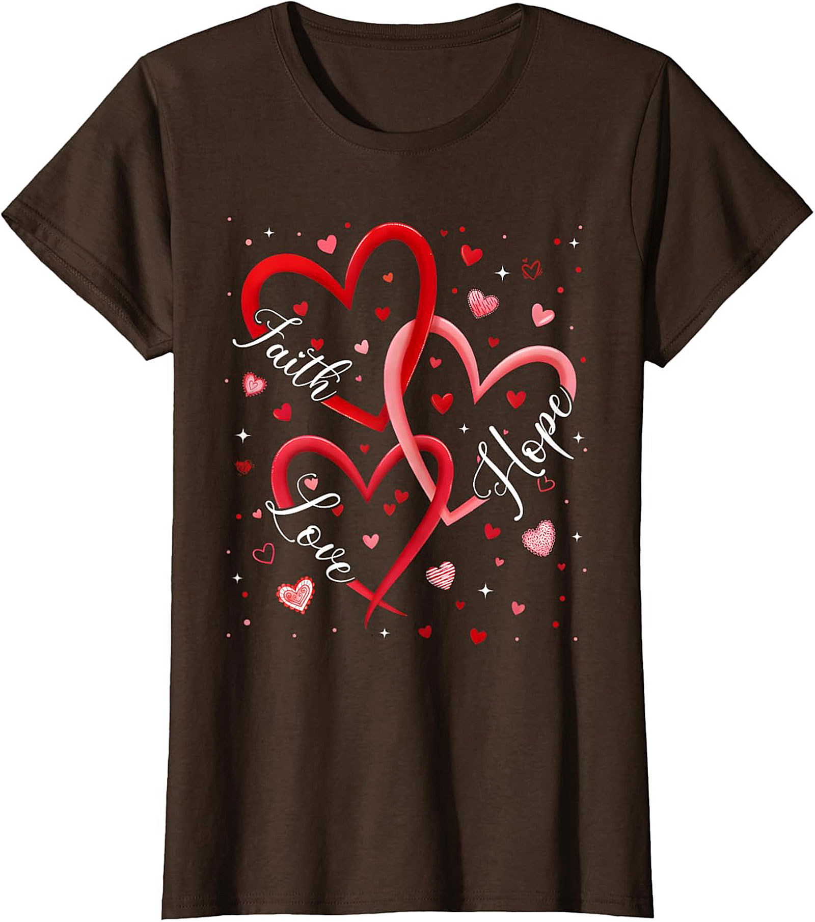 Faith Hope Love T-shirt Christian Graphic Tee Soft Cotton