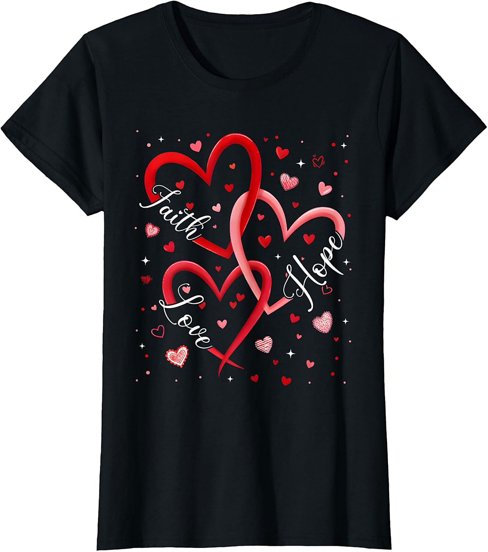 Faith Hope Love T-shirt Christian Graphic Tee Soft Cotton