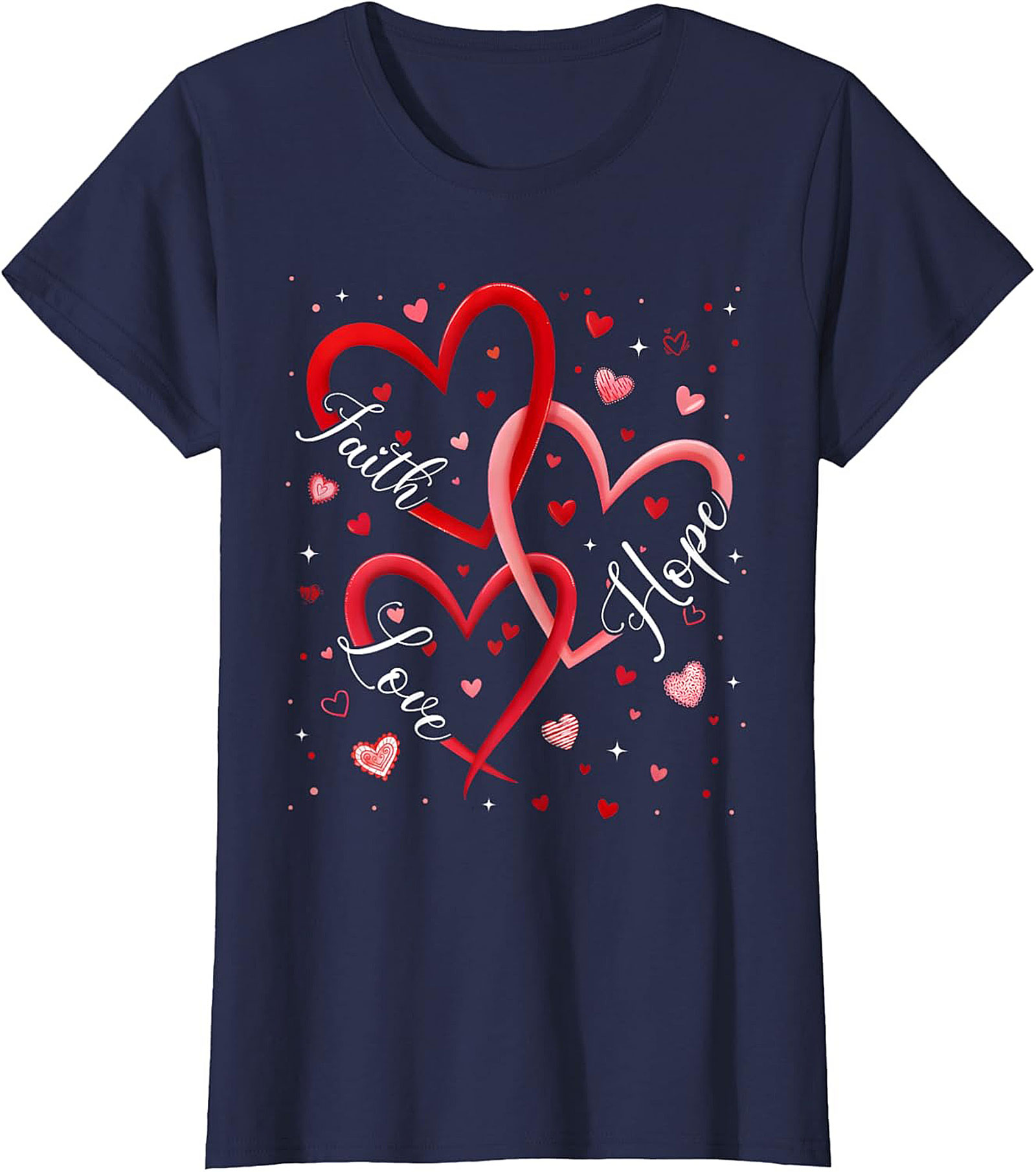 Faith Hope Love T-shirt Christian Graphic Tee Soft Cotton