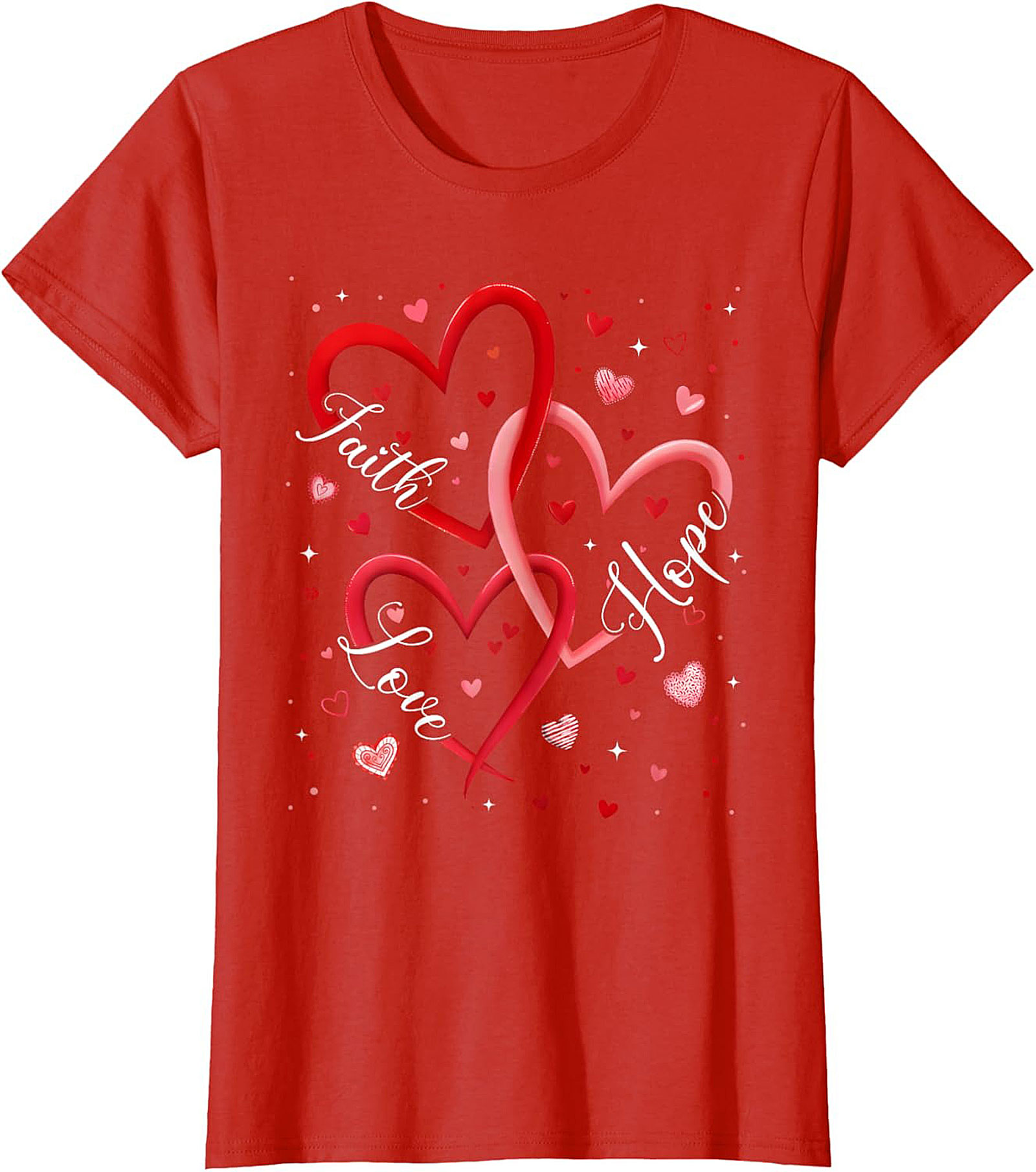 Faith Hope Love T-shirt Christian Graphic Tee Soft Cotton
