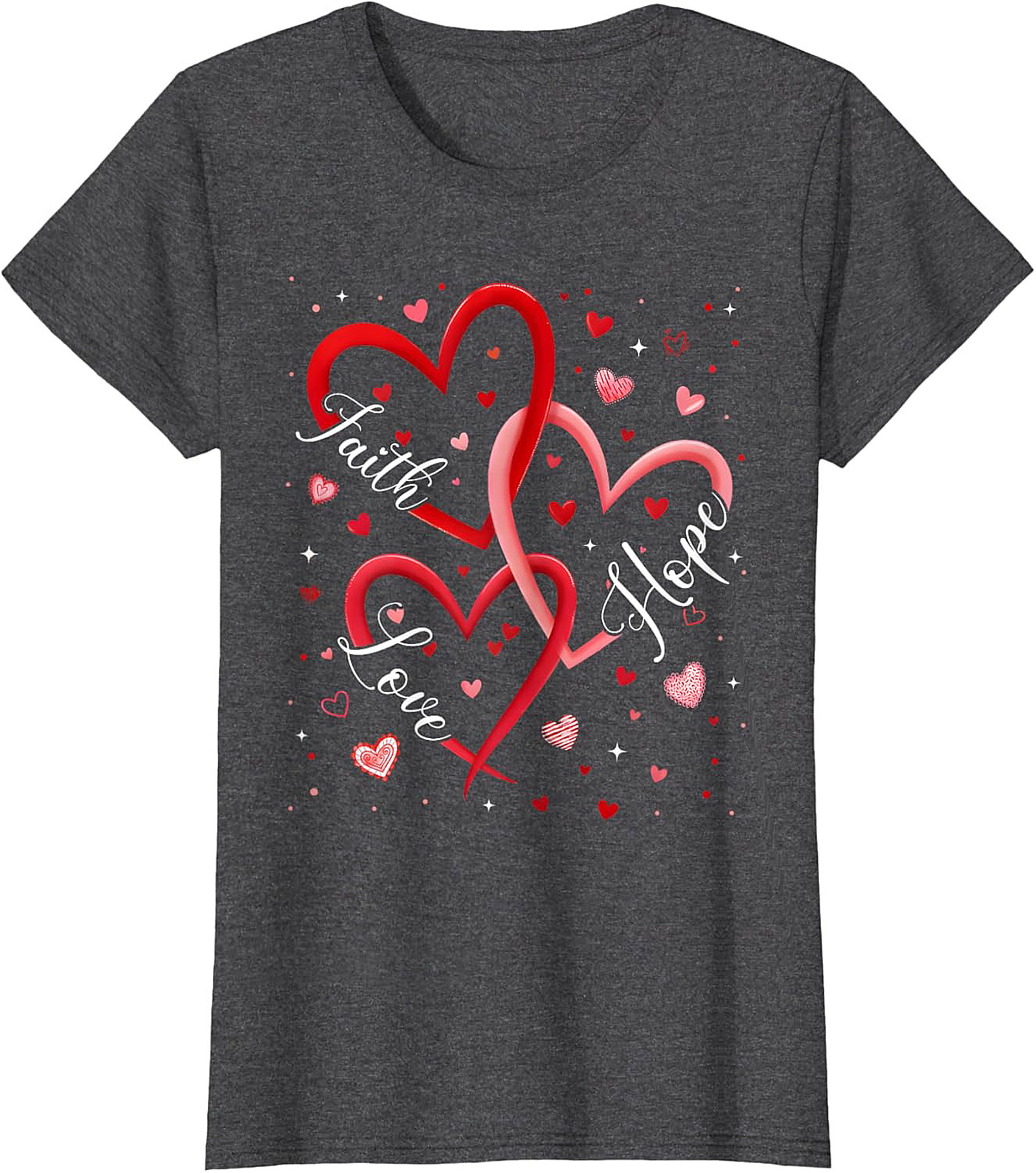 Faith Hope Love T-shirt Christian Graphic Tee Soft Cotton