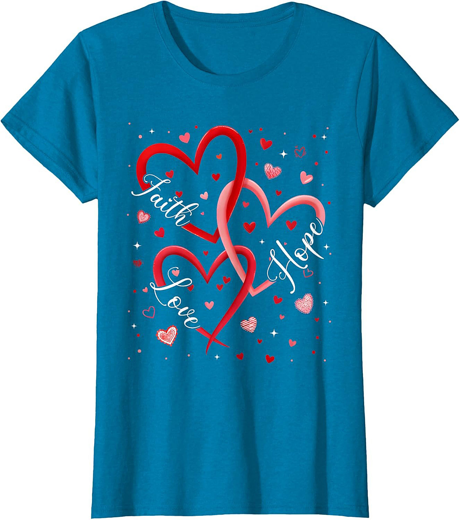 Faith Hope Love T-shirt Christian Graphic Tee Soft Cotton