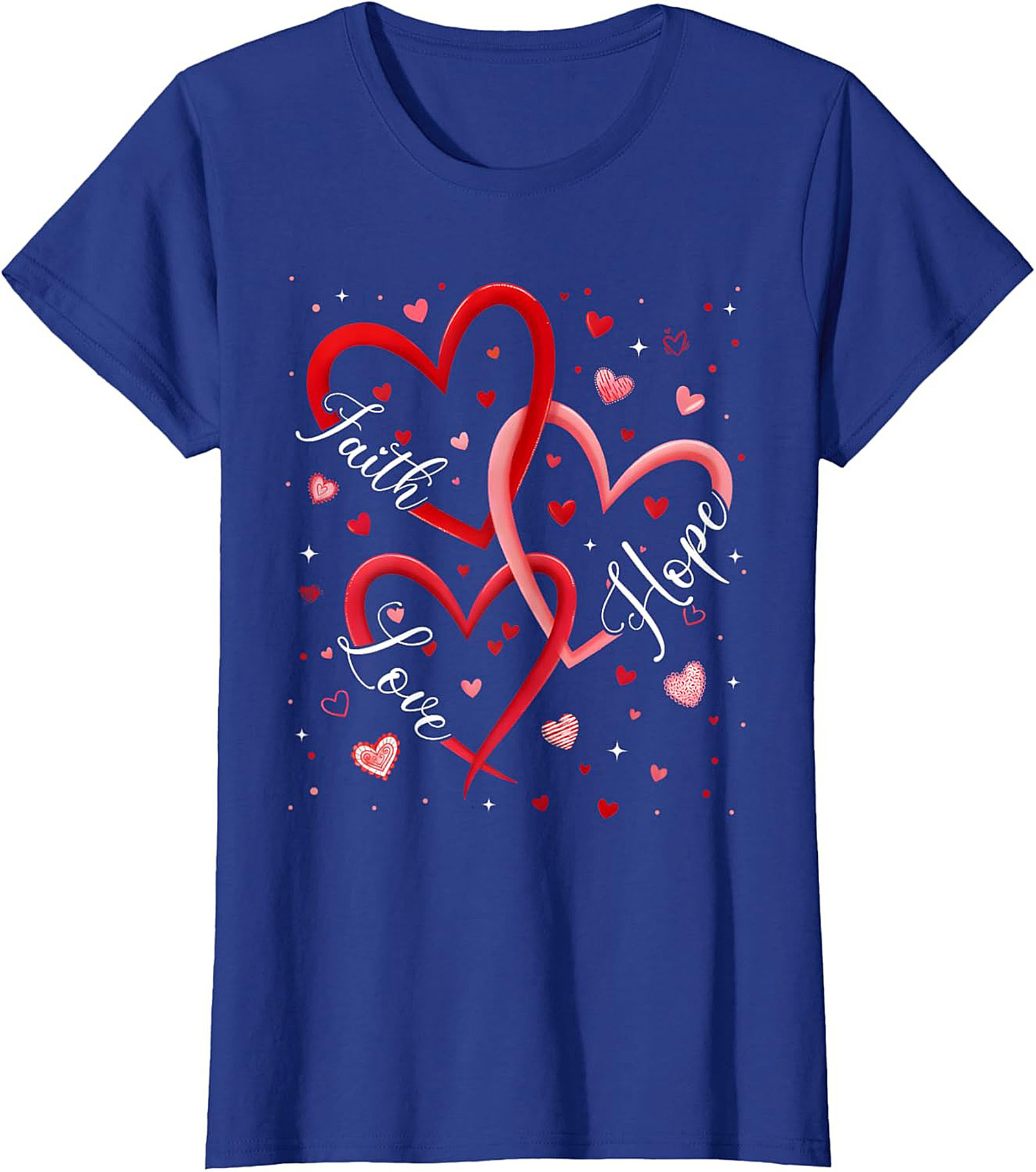 Faith Hope Love T-shirt Christian Graphic Tee Soft Cotton